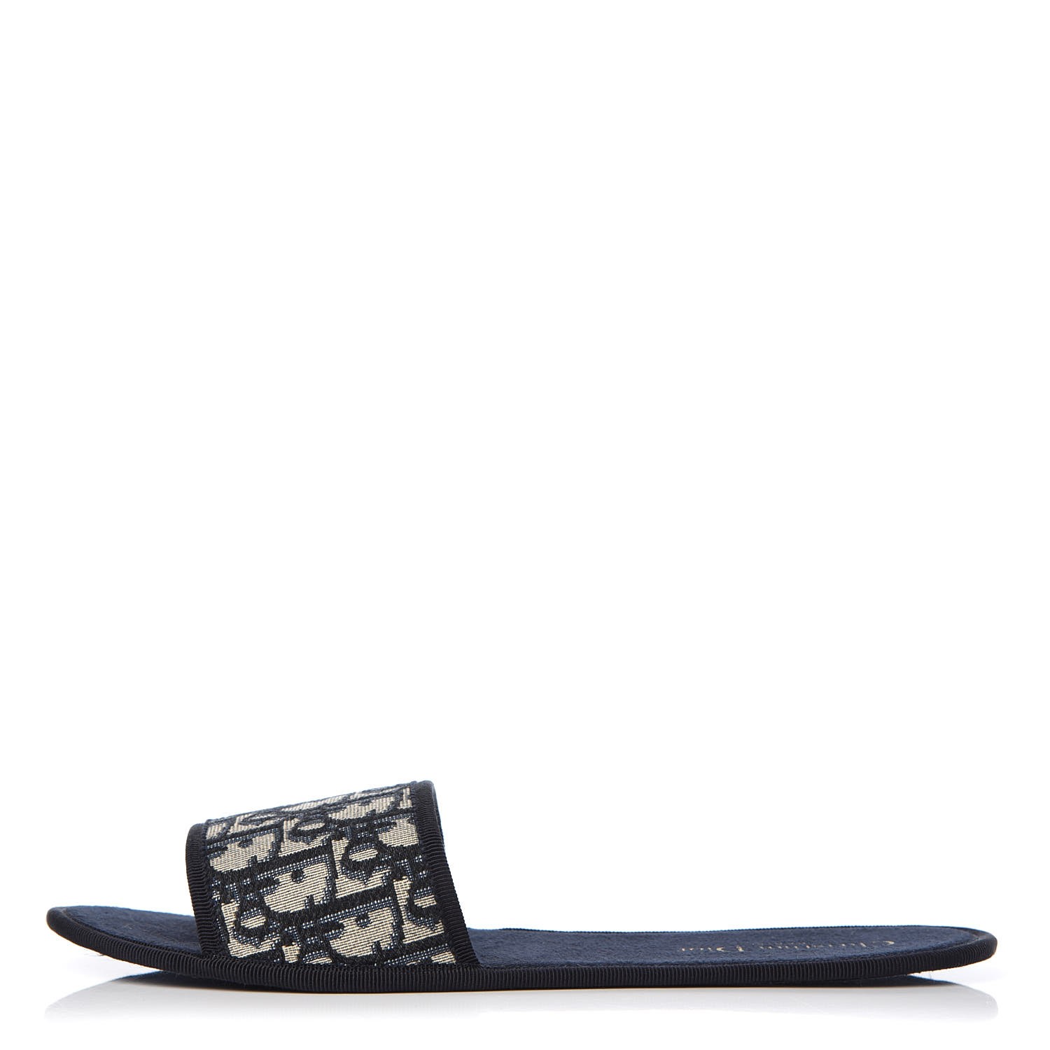 CHRISTIAN DIOR Oblique Slippers 10 Navy 