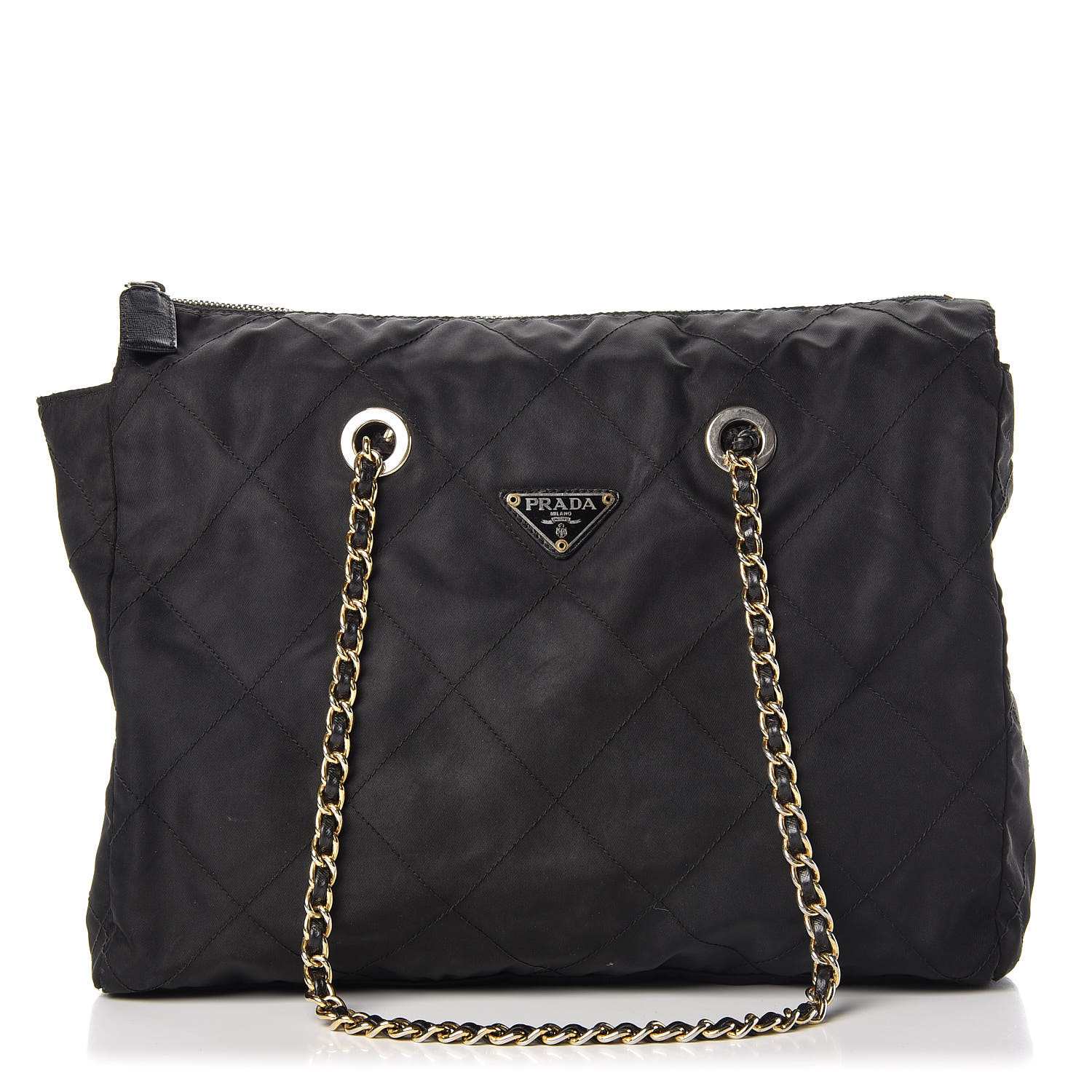 prada quilted tessuto nylon shoulder bag