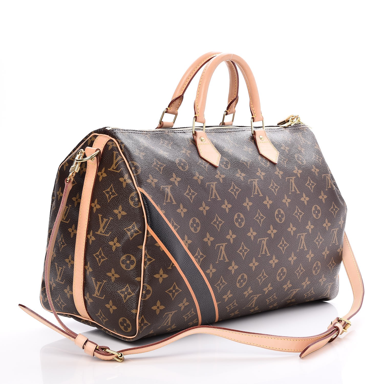 LOUIS VUITTON Mon Monogram Speedy Bandouliere 40 Black Moutarde 240735