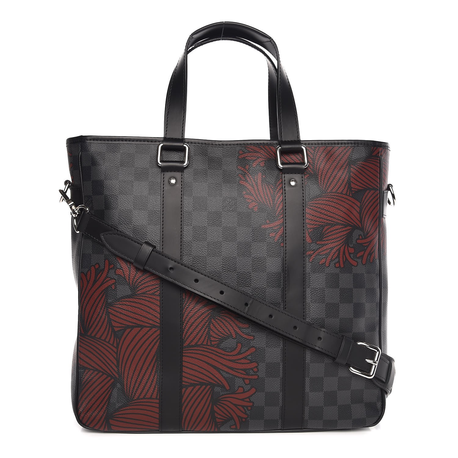 LOUIS VUITTON Damier Graphite Tadao Rope Rouge 331893