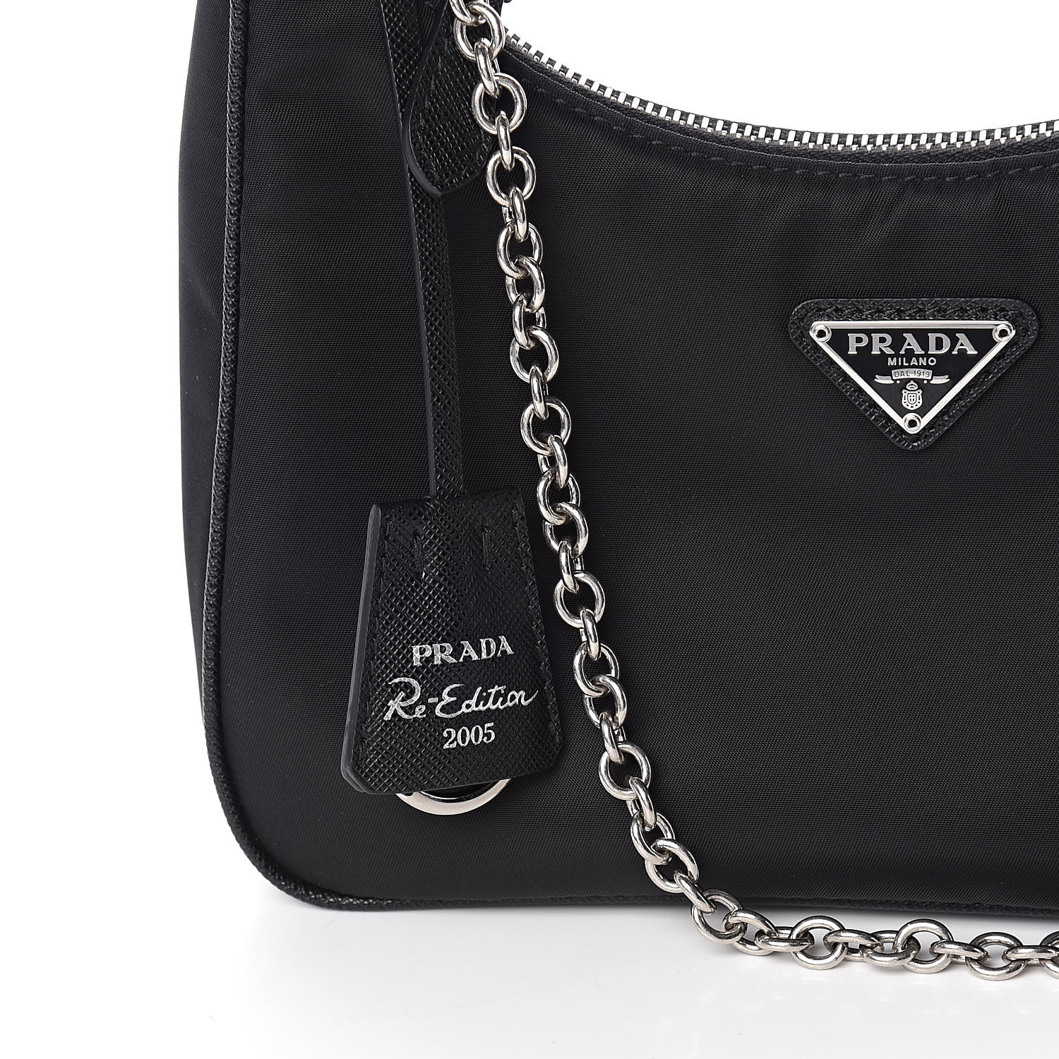 PRADA Nylon Re-Edition 2005 Shoulder Bag Black 512716