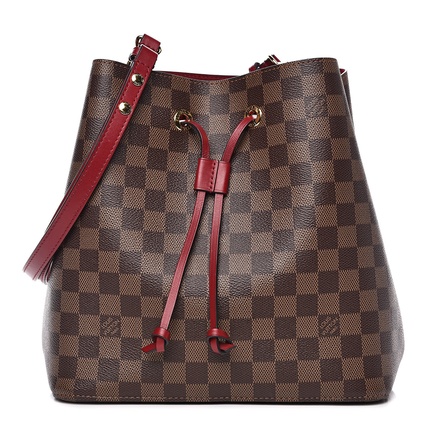 LOUIS VUITTON Damier Ebene Neonoe MM Cherry Berry 526542