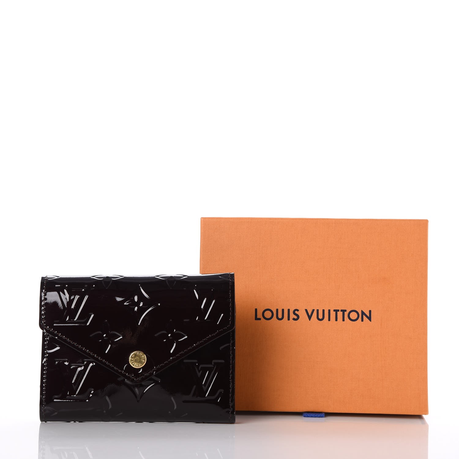 LOUIS VUITTON Vernis Victorine Wallet Amarante 266622