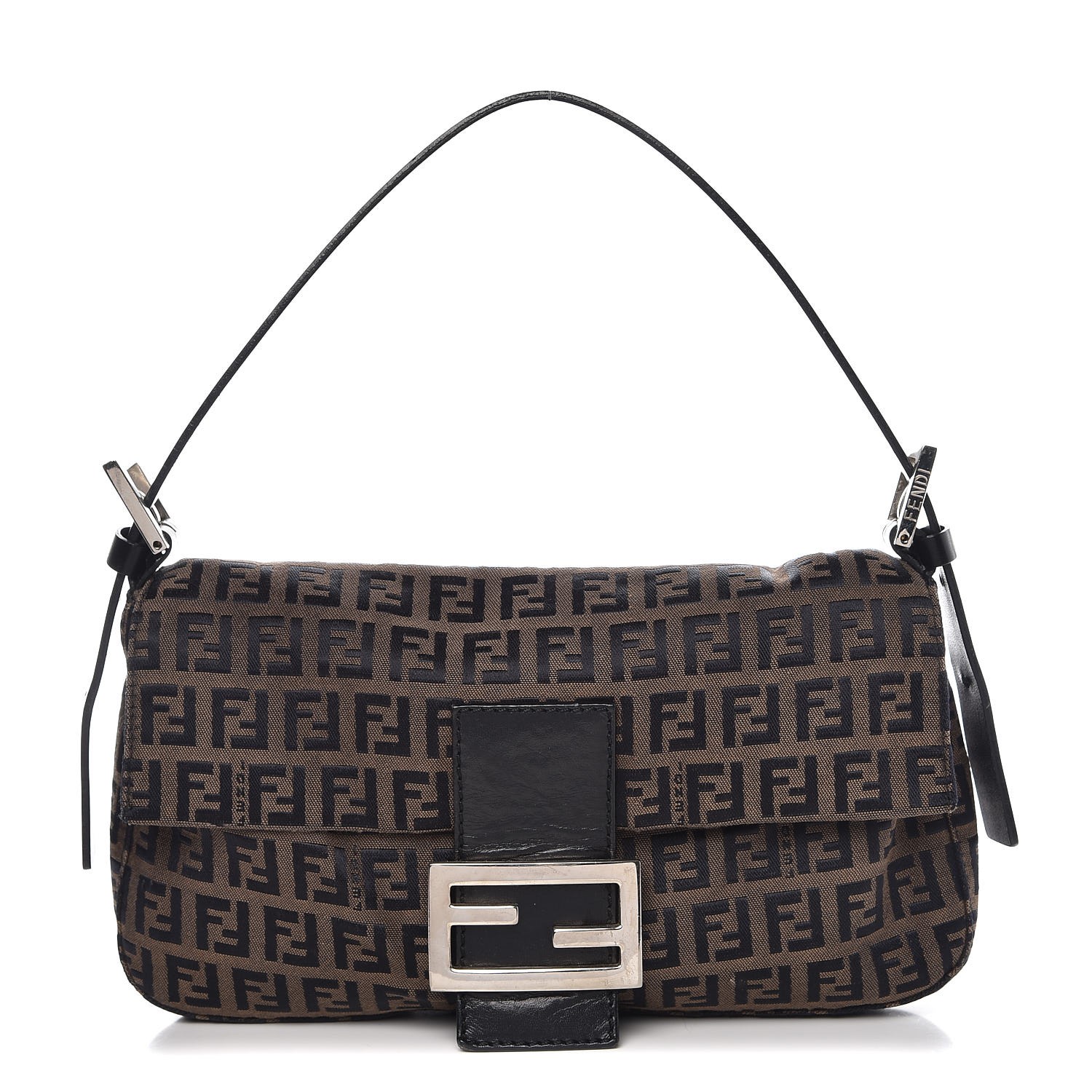 FENDI Zucchino Mini Mama Baguette Tobacco 299785