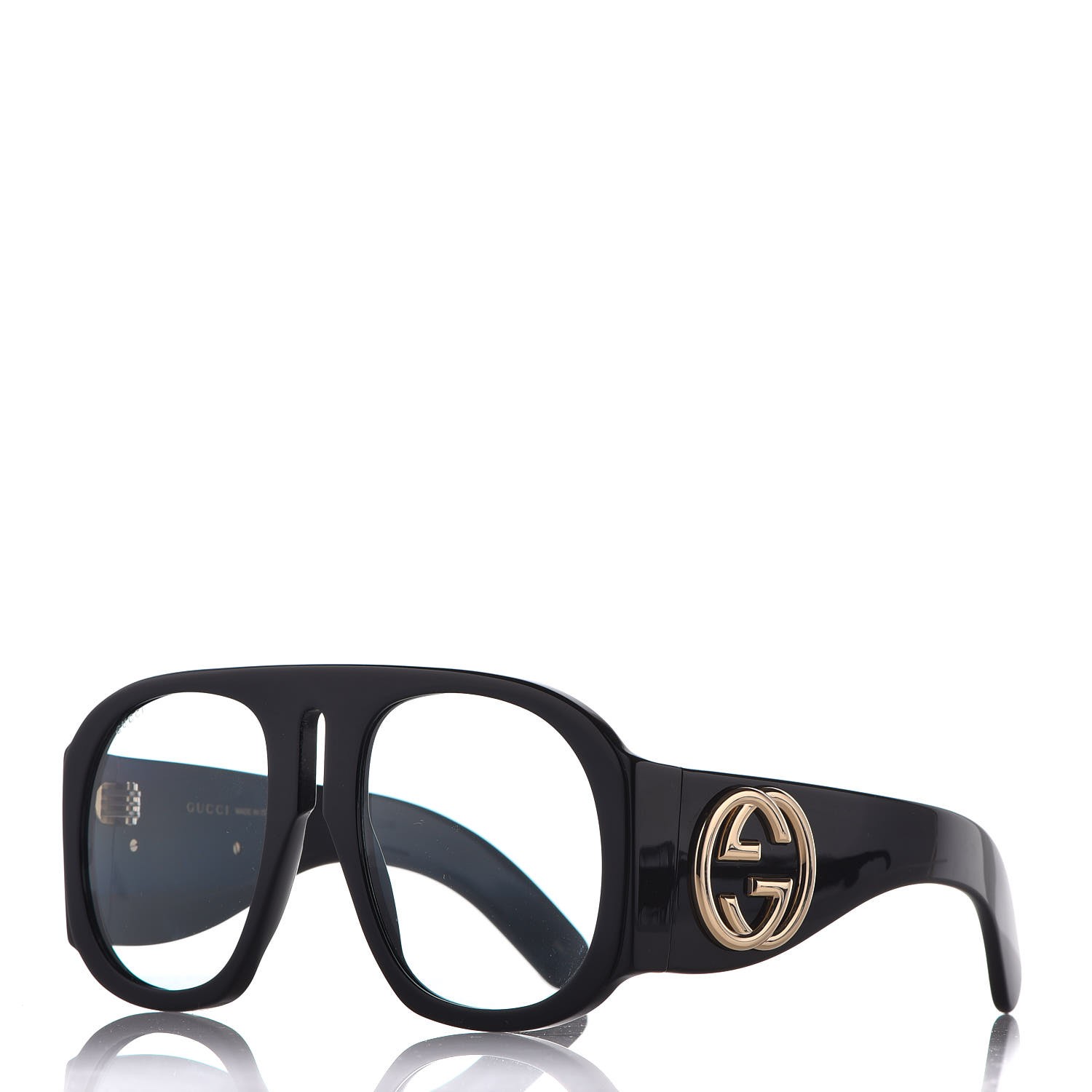 black oversized gucci sunglasses