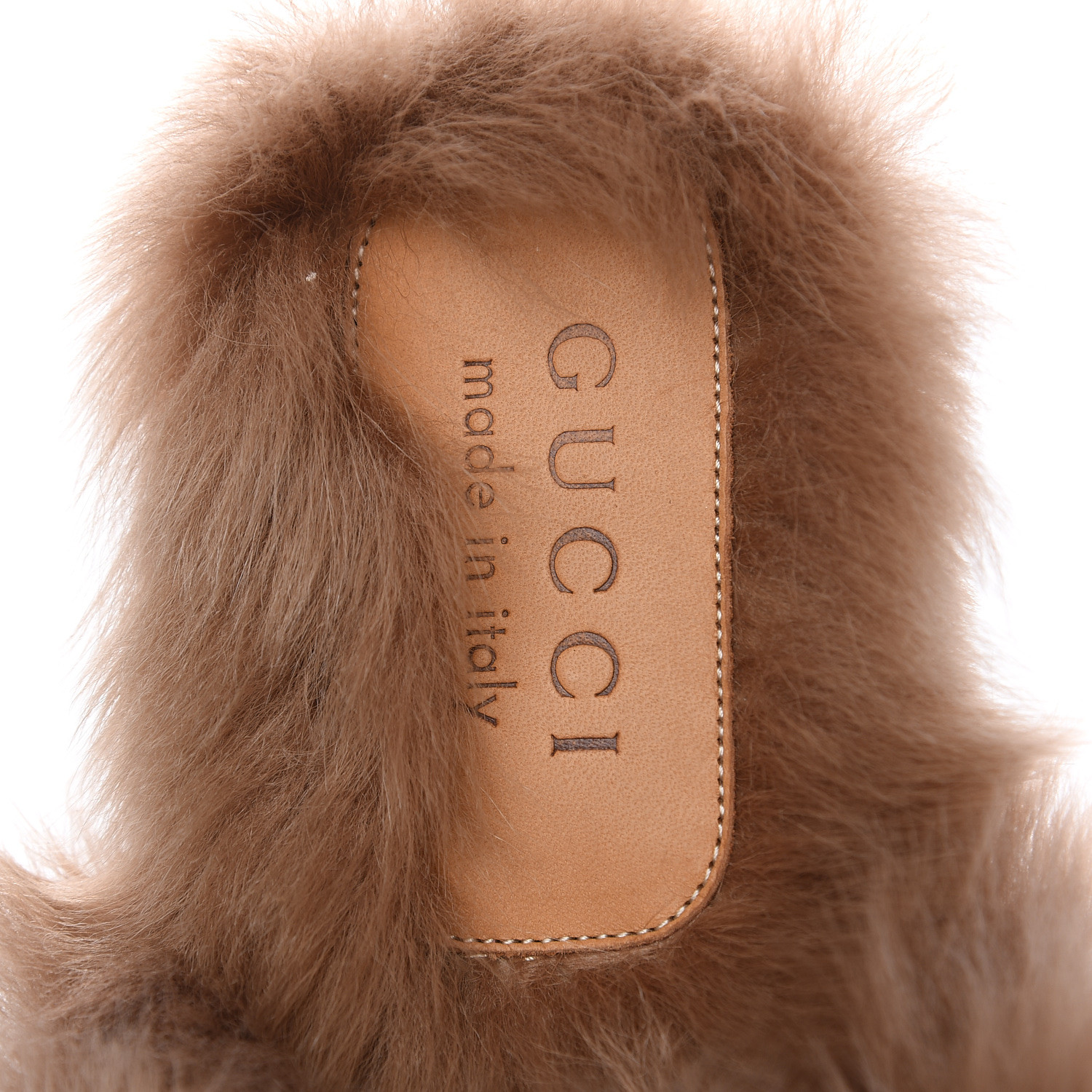 mens gucci fur slides