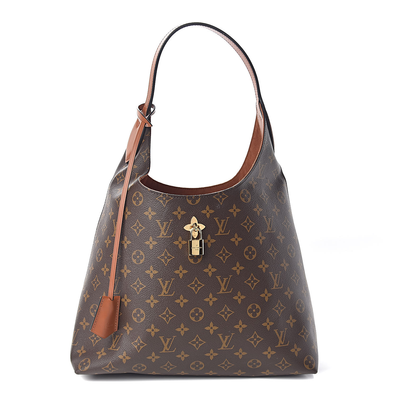 LOUIS VUITTON Monogram Flower Hobo Caramel 488042