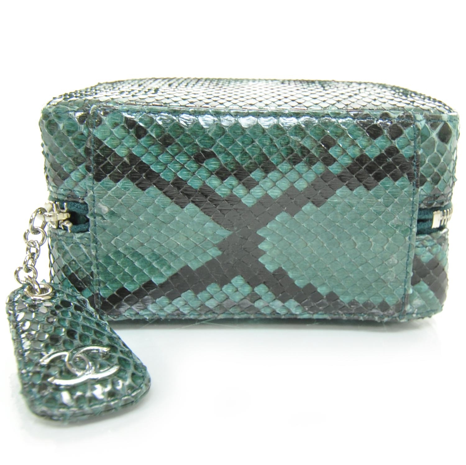 chanel green python bag