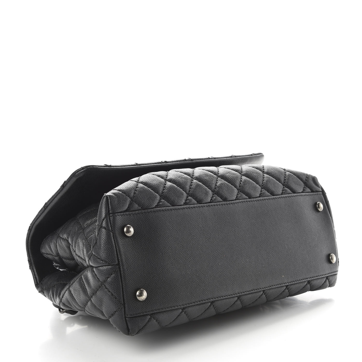 caviar quilted extra mini coco handle flap black