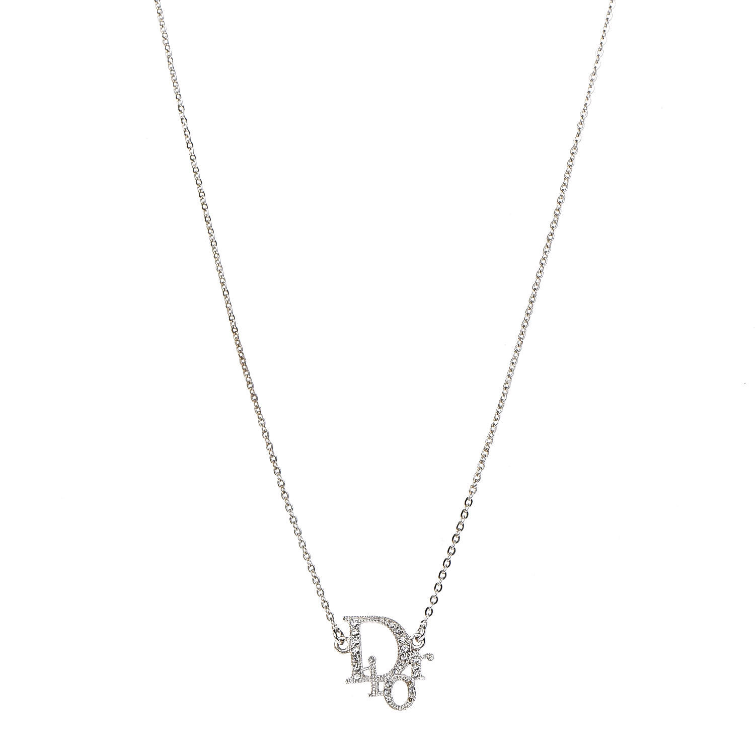 silver dior necklace