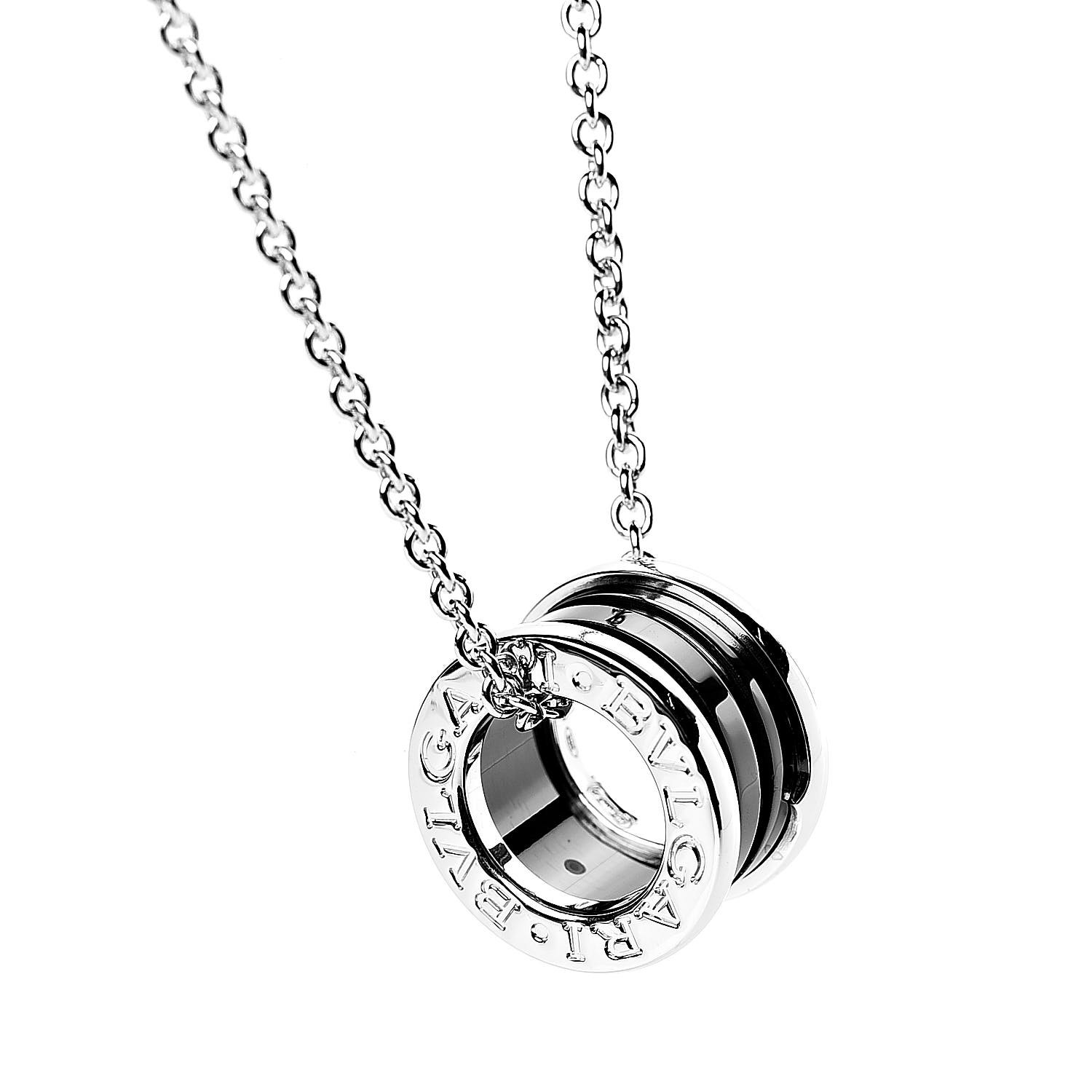 BULGARI Sterling Silver Ceramic Save The Children Pendant Necklace 482838