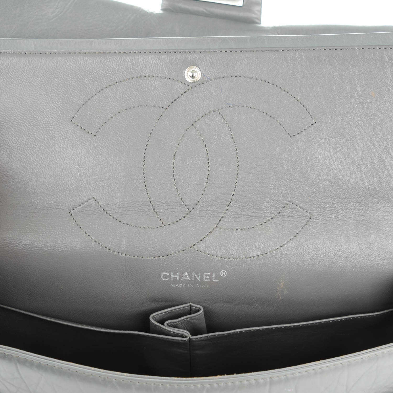 CHANEL Aged Calfskin Quilted 2.55 Reissue 227 Flap Grey 151125