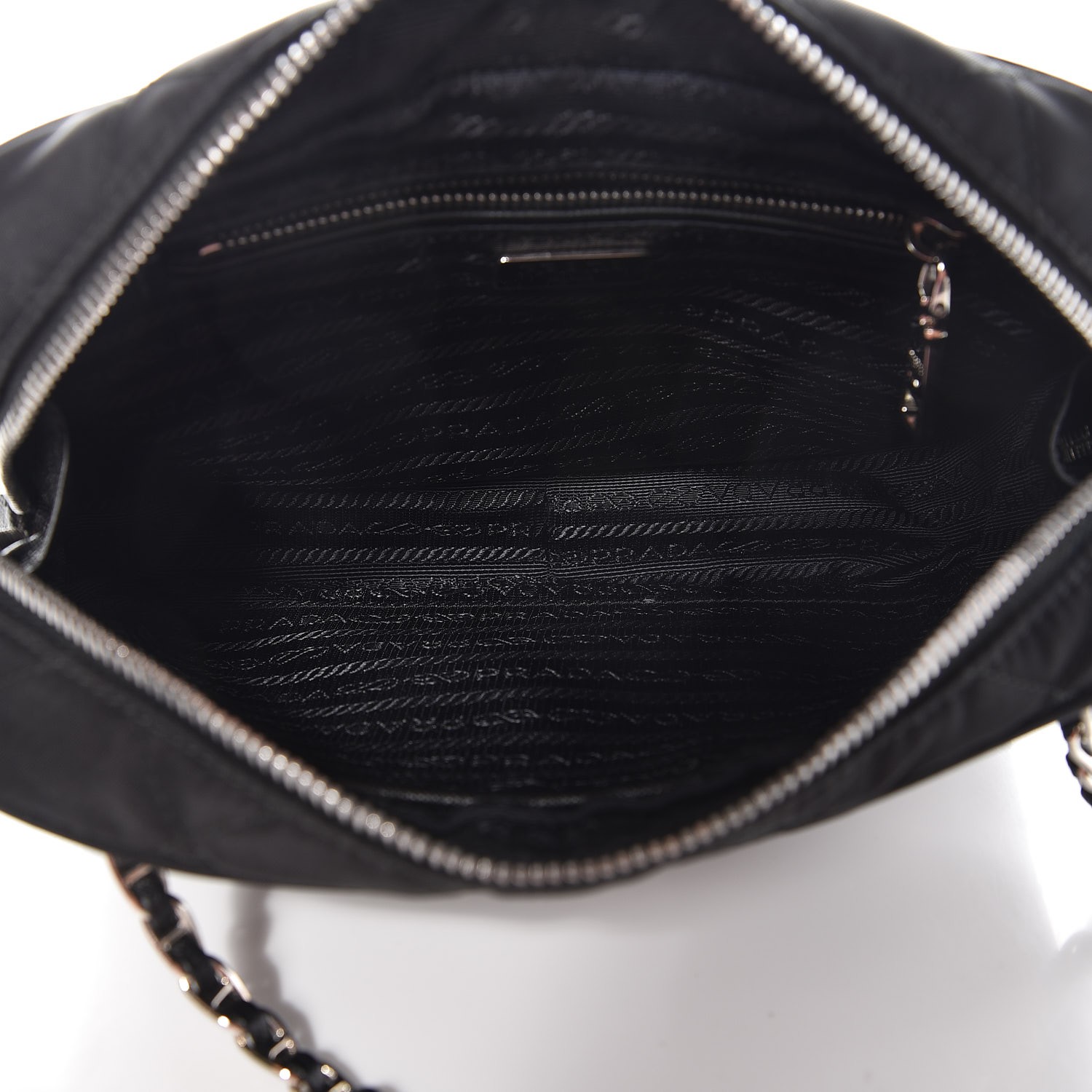 PRADA Nylon Tessuto Impuntu Quilted Crossbody Bag Nero Black 267040