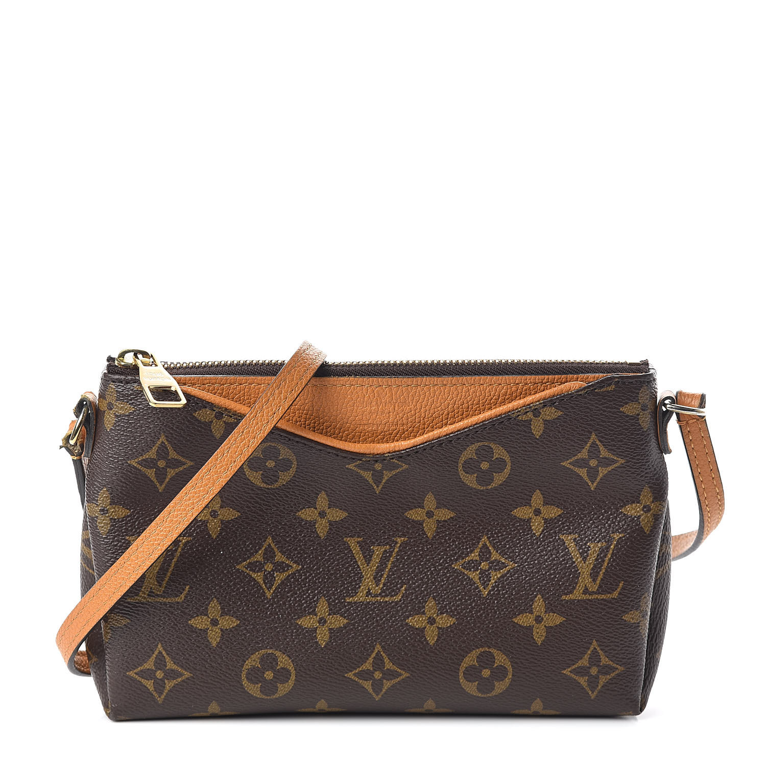 LOUIS VUITTON Monogram Pallas Uniformes Crossbody Safran 531066