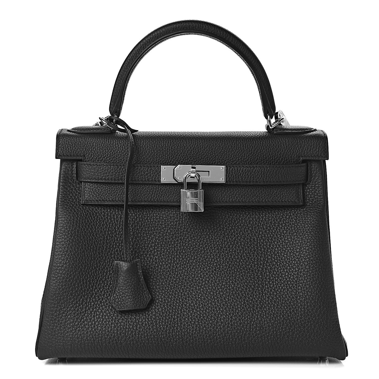 HERMES Togo Kelly Retourne 28 Black 458375