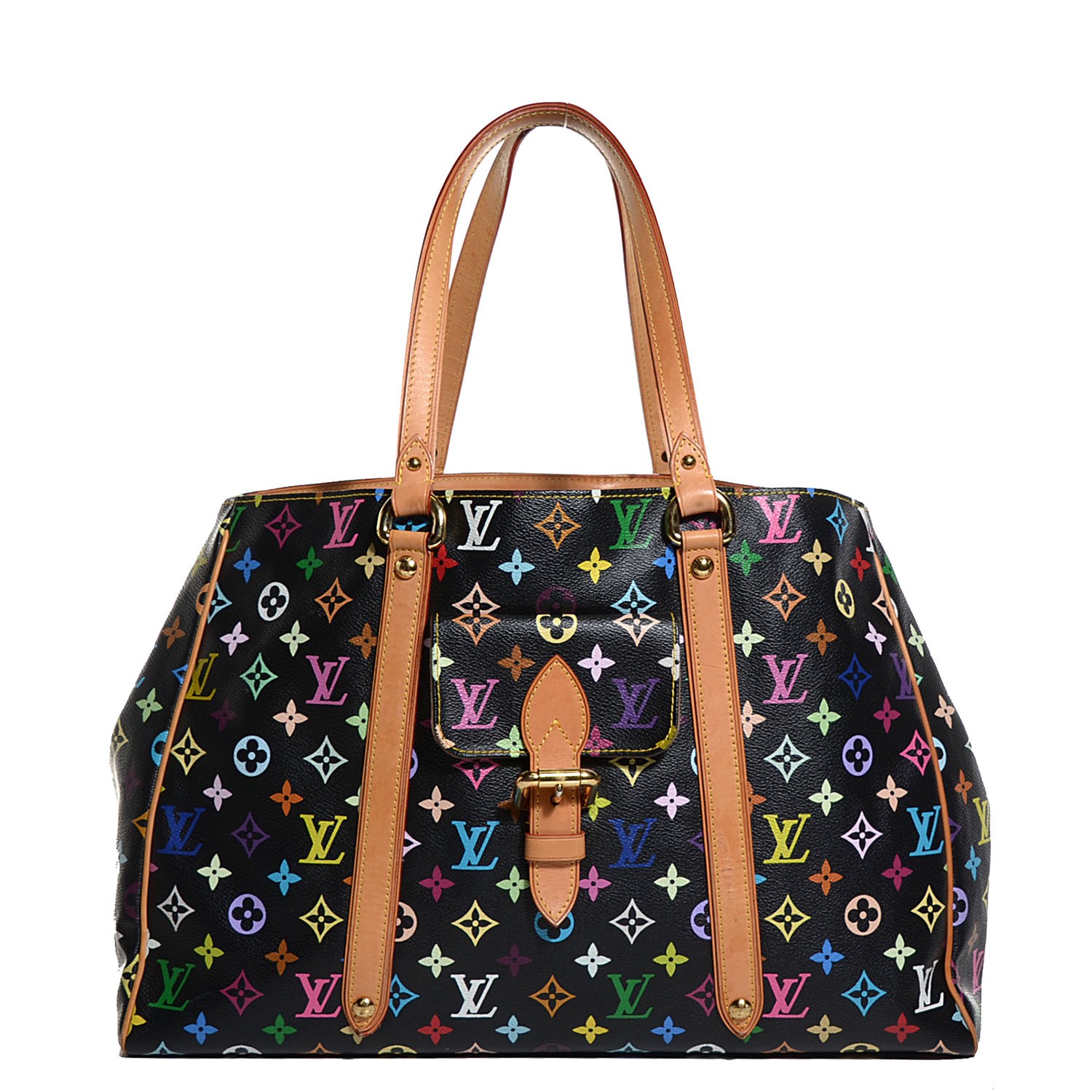 AUTHENTIC Louis Vuitton Aurelia White Multicolore MM Preowned