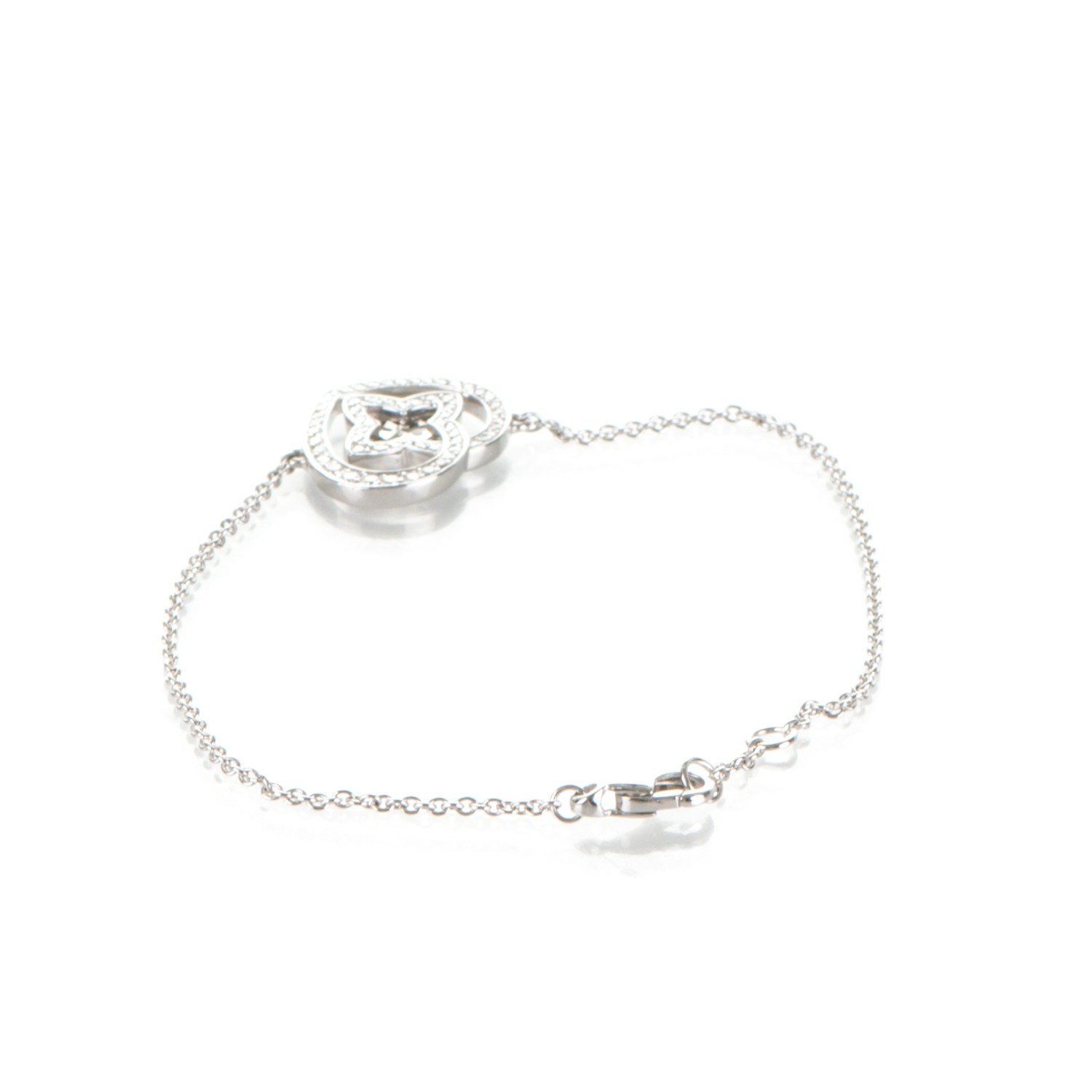 LOUIS VUITTON 18K White Gold Diamond Coeur Bracelet 174560