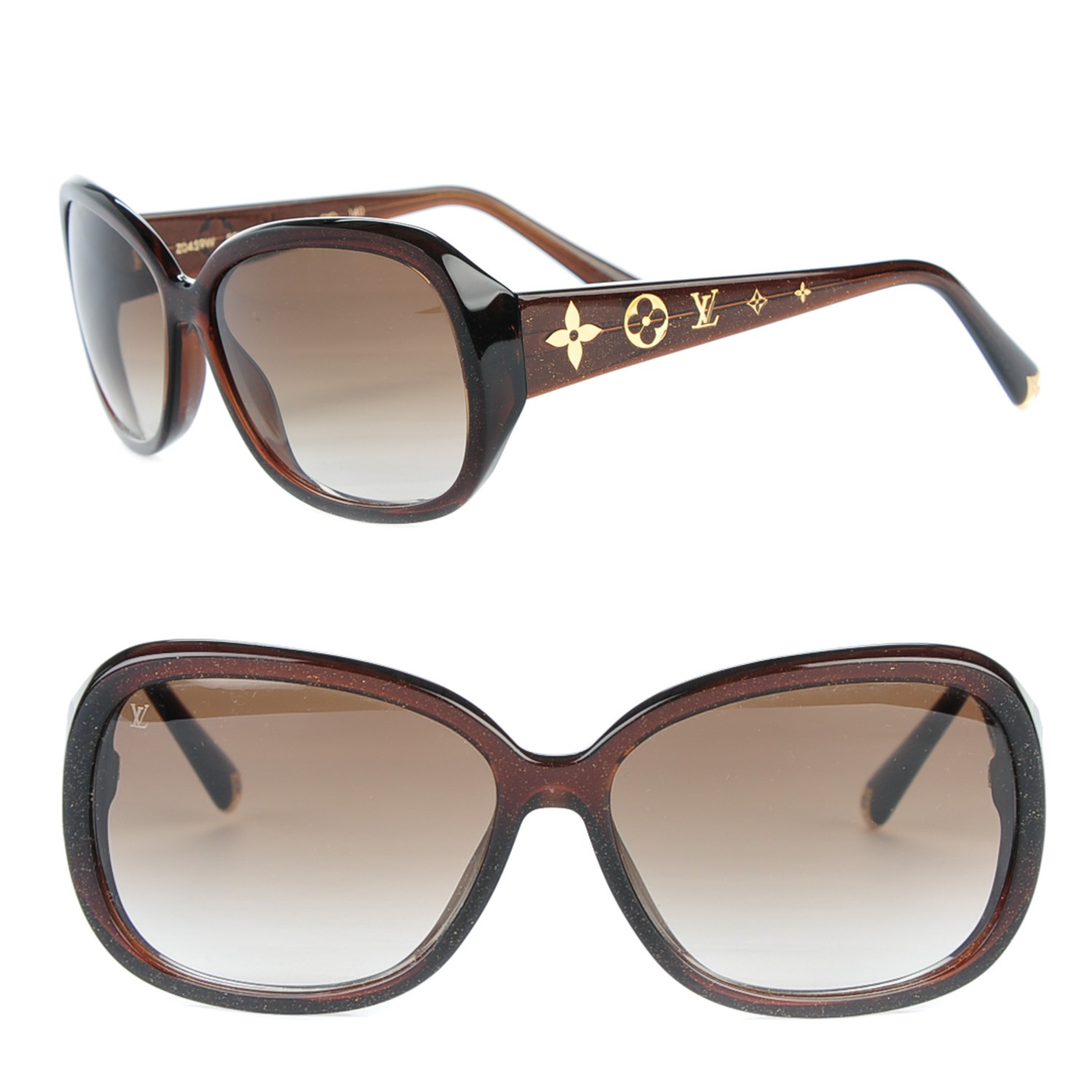 LOUIS VUITTON Obsession GM Sunglasses Z0459W Brown Glitter 156726