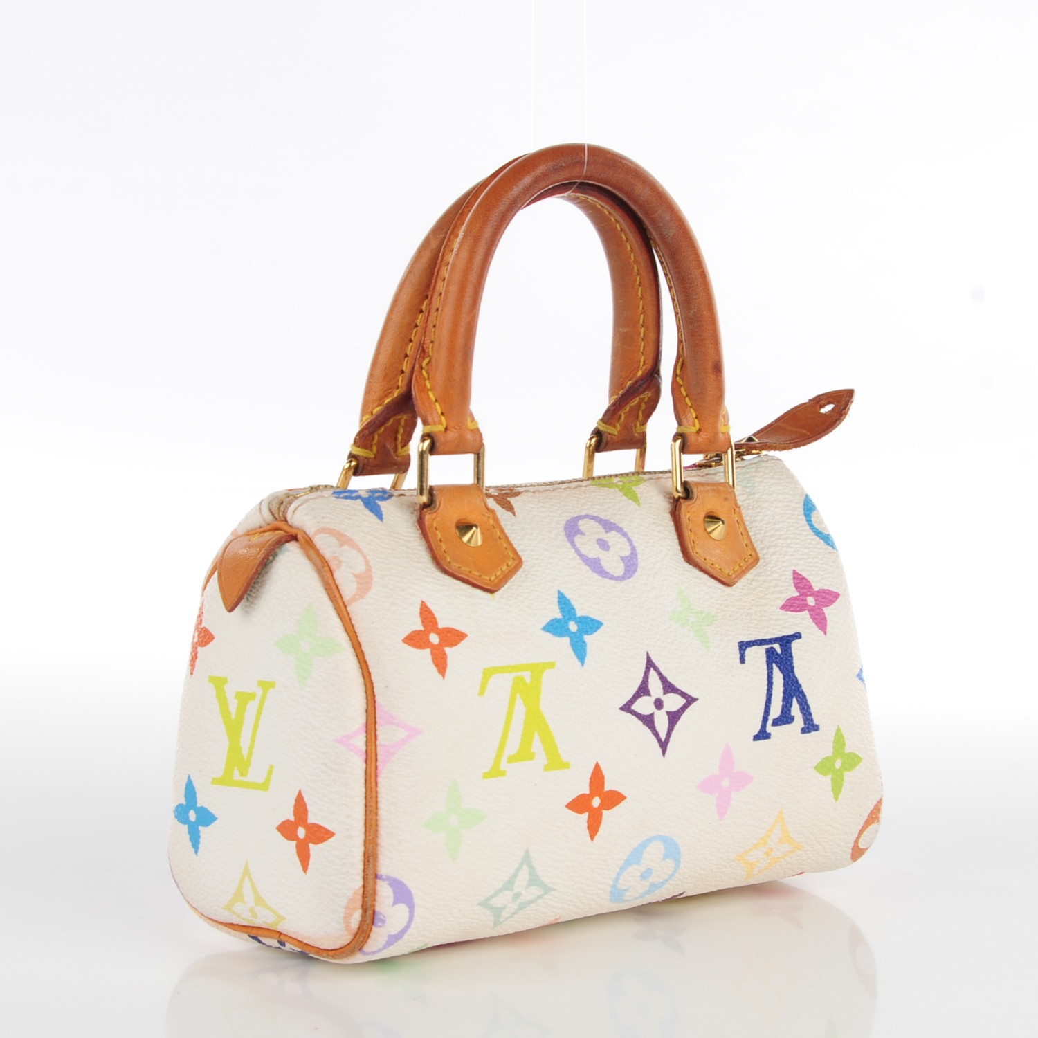 LOUIS VUITTON Multicolor Mini Sac HL Speedy Bag White 125498