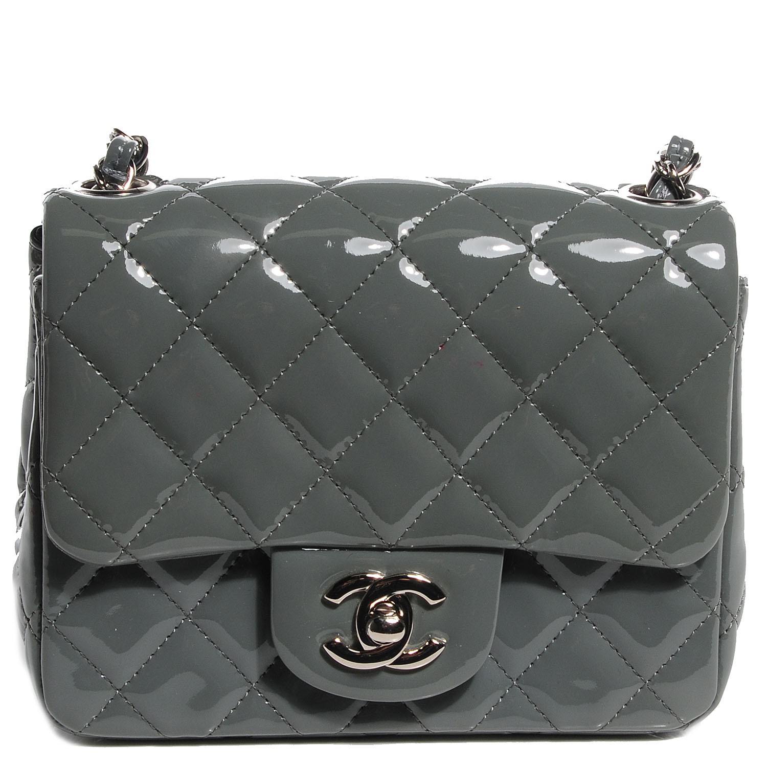 chanel mini square grey
