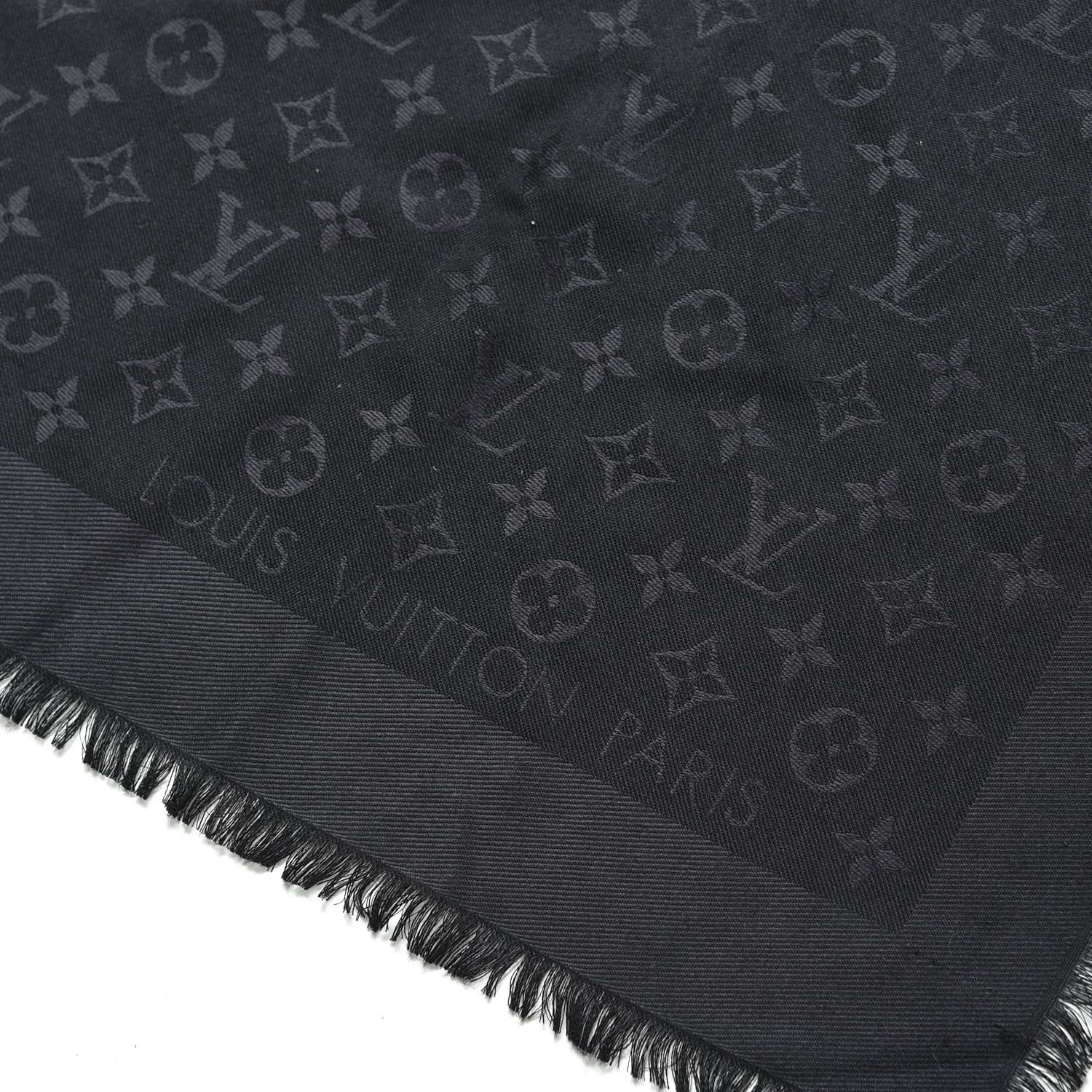 monogram denim shawl review