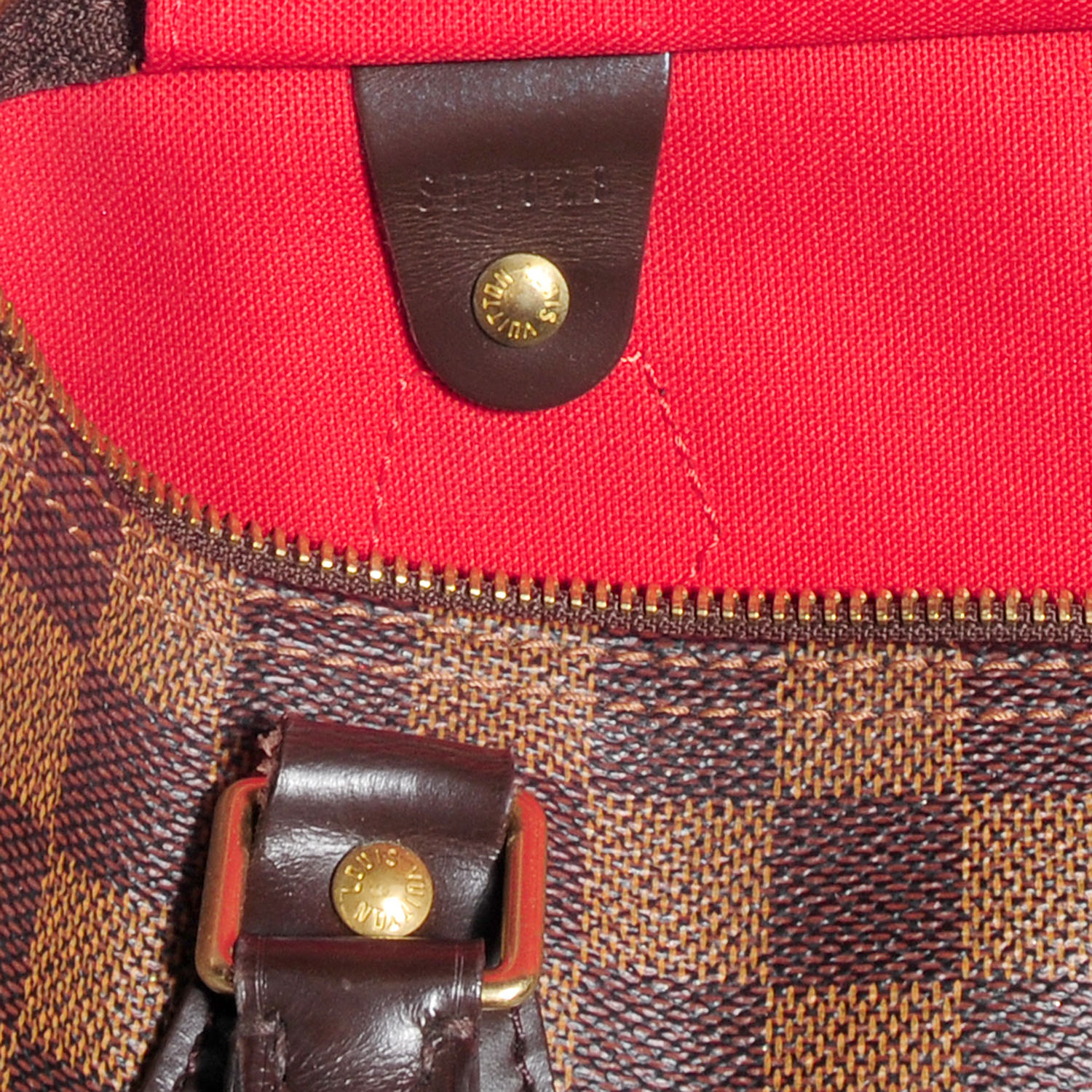 fake speedy 30 damier LOUIS VUITTON Damier Ebene Speedy 30 71739