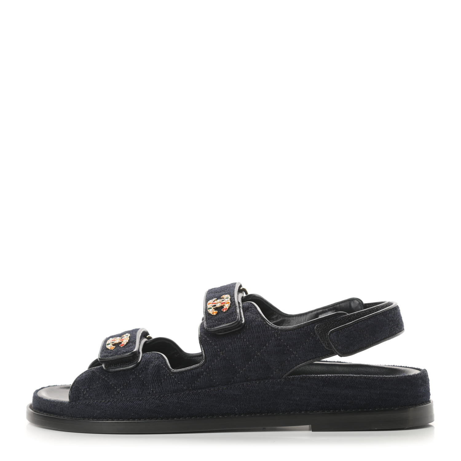 chanel dad sandals velcro