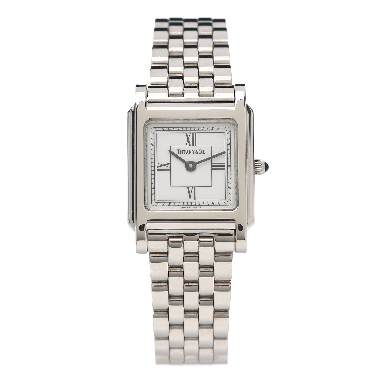 TIFFANY Stainless Steel 24mm Square Classic Quartz Watch 737438 ...