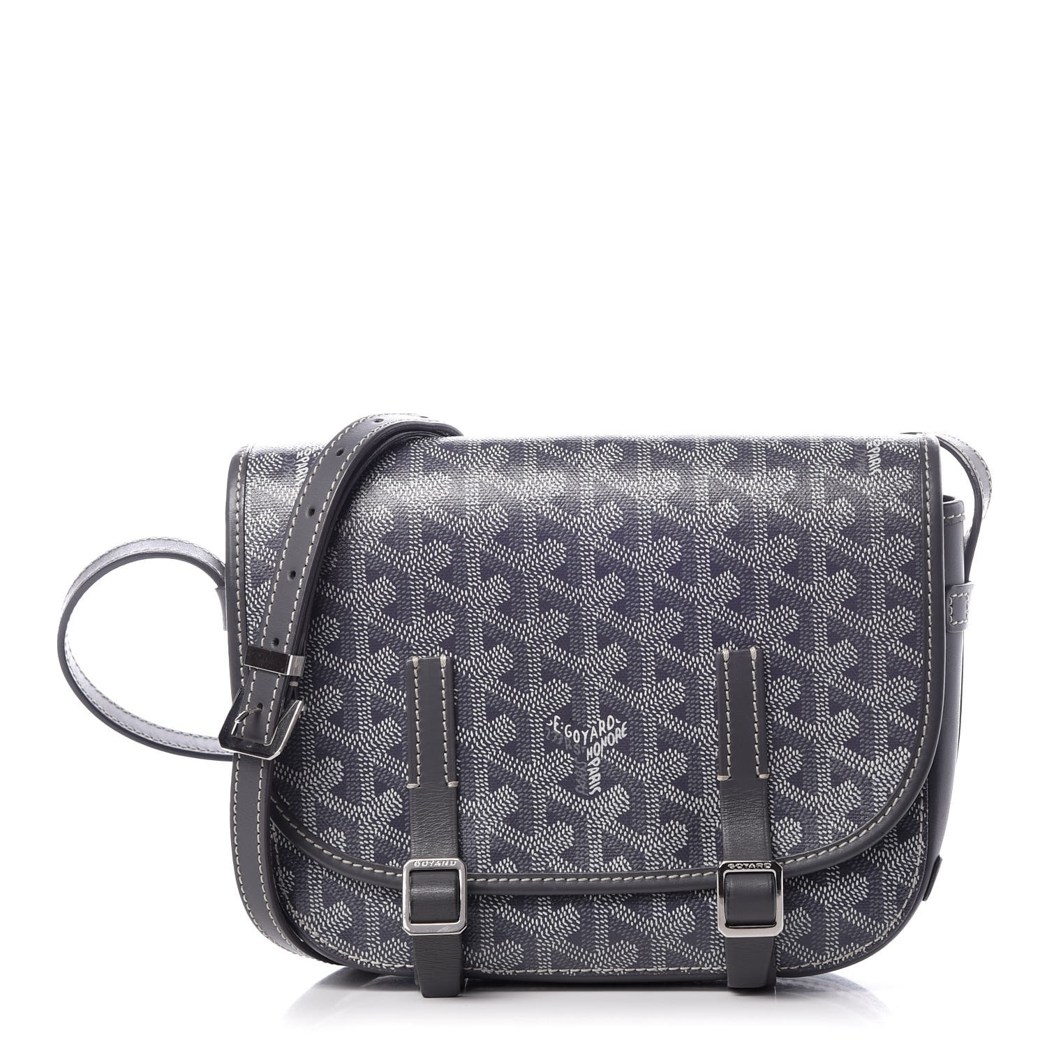 GOYARD Goyardine Belvedere PM Messenger Bag Grey 332842