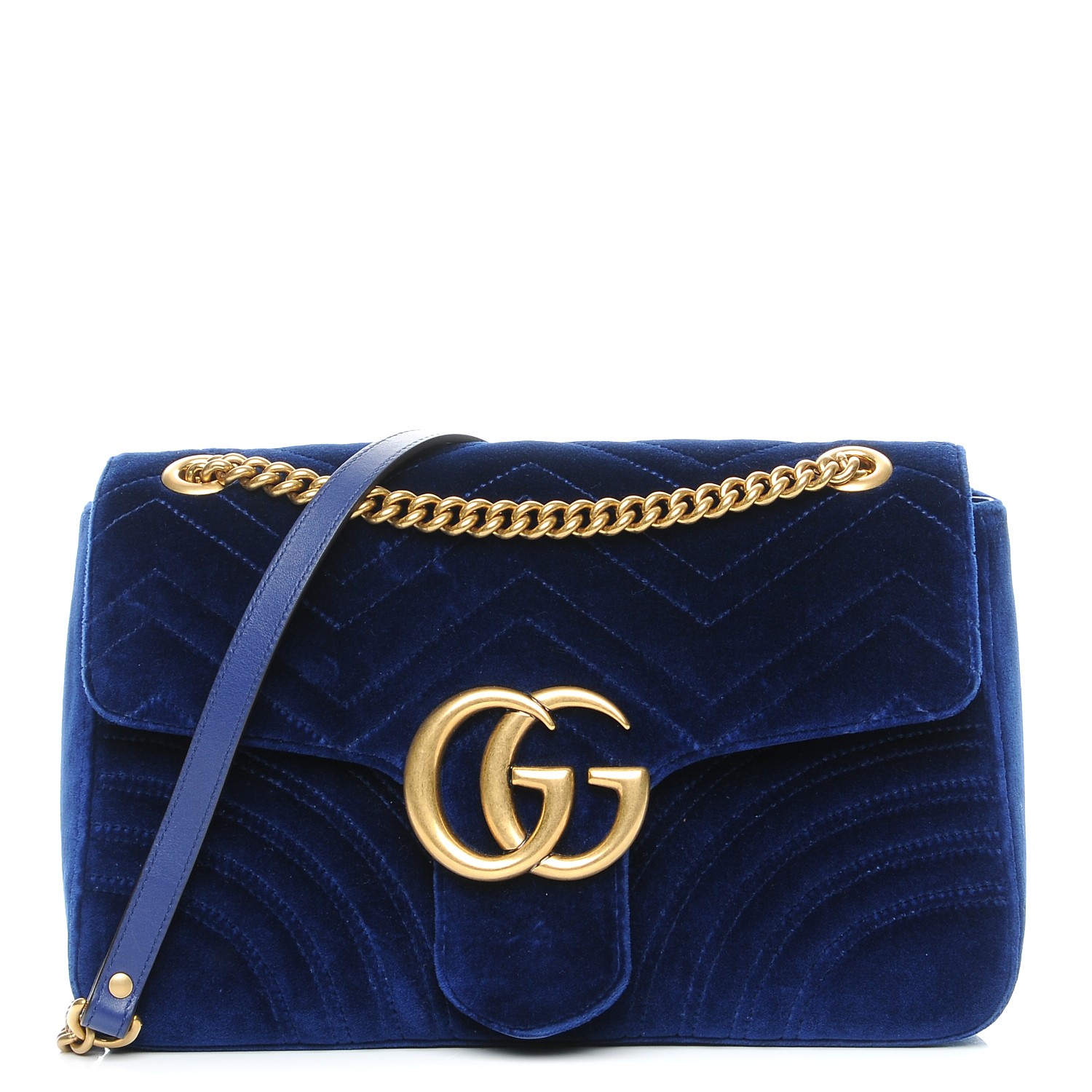 blue velvet gucci bag
