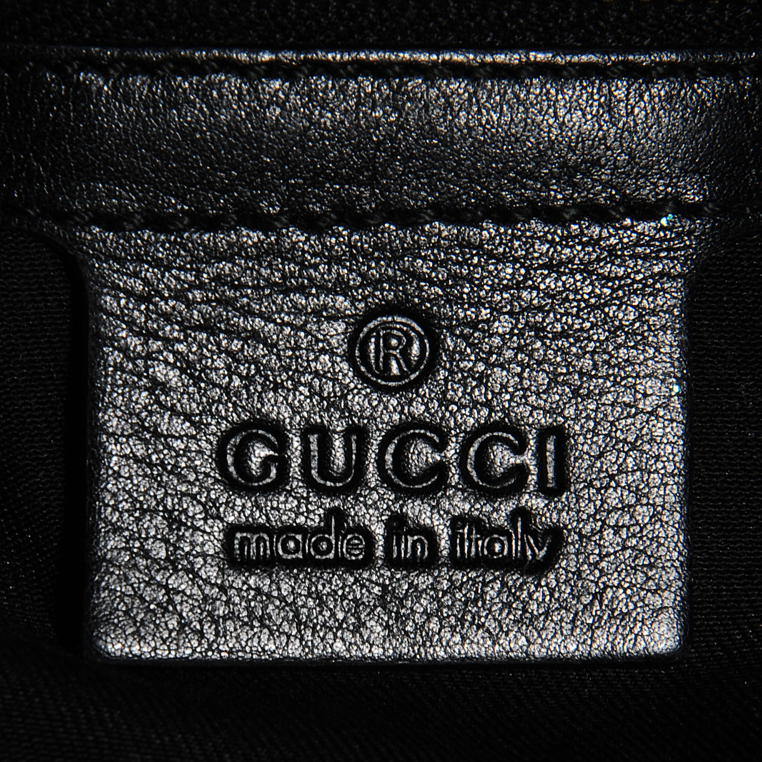 GUCCI Leather Medium Pelham Shoulder Bag Black 75034