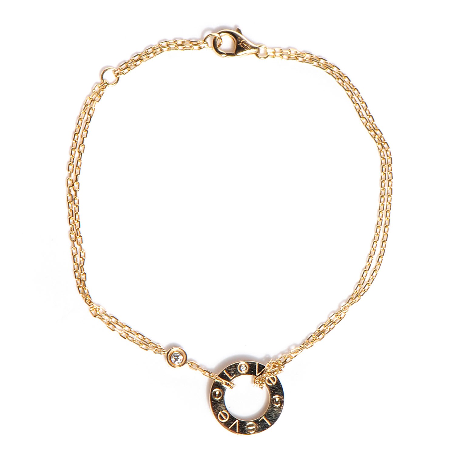 cartier love diamond chain bracelet