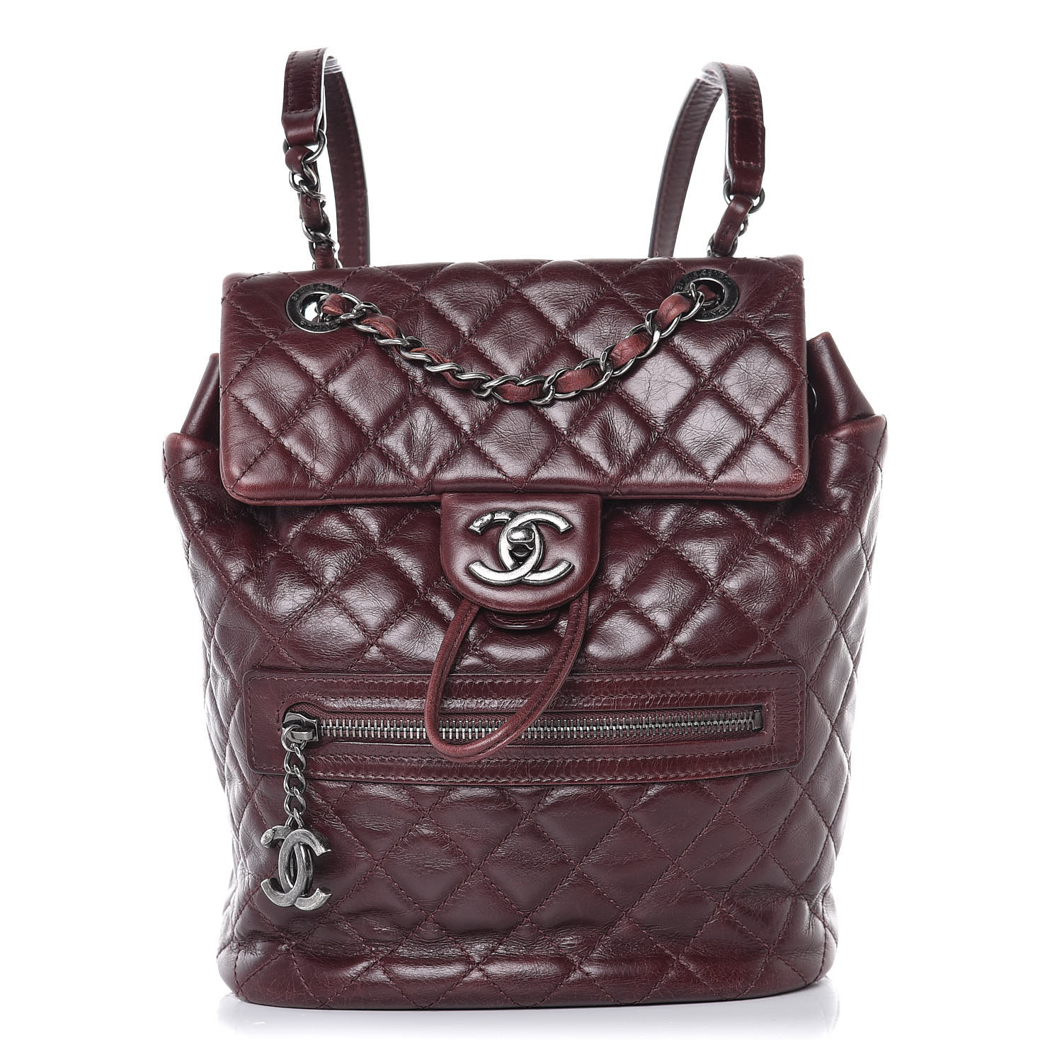 CHANEL Glazed Calfskin Quilted Small Salzburg Backpack