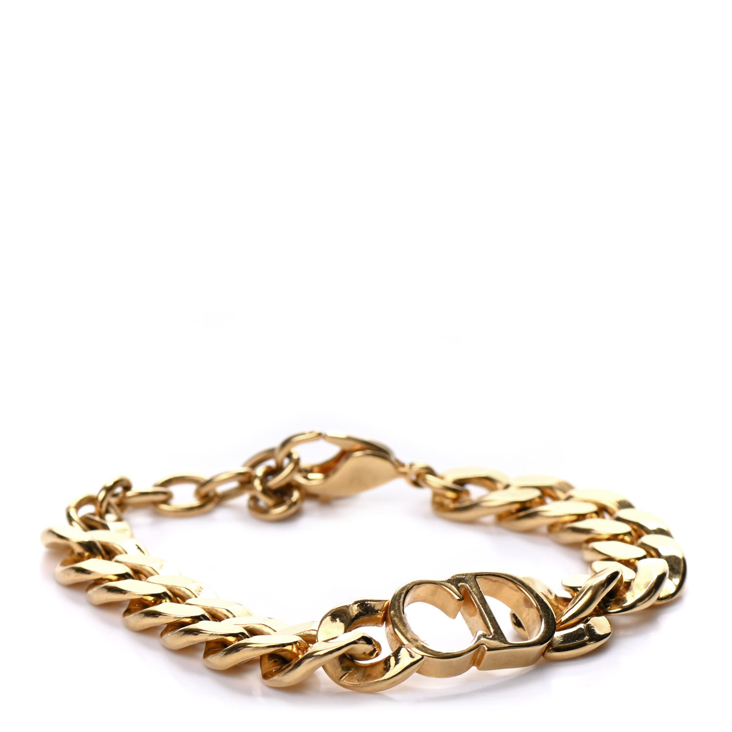 CHRISTIAN DIOR Metal Danseuse Etoile Chain Bracelet Gold 760104