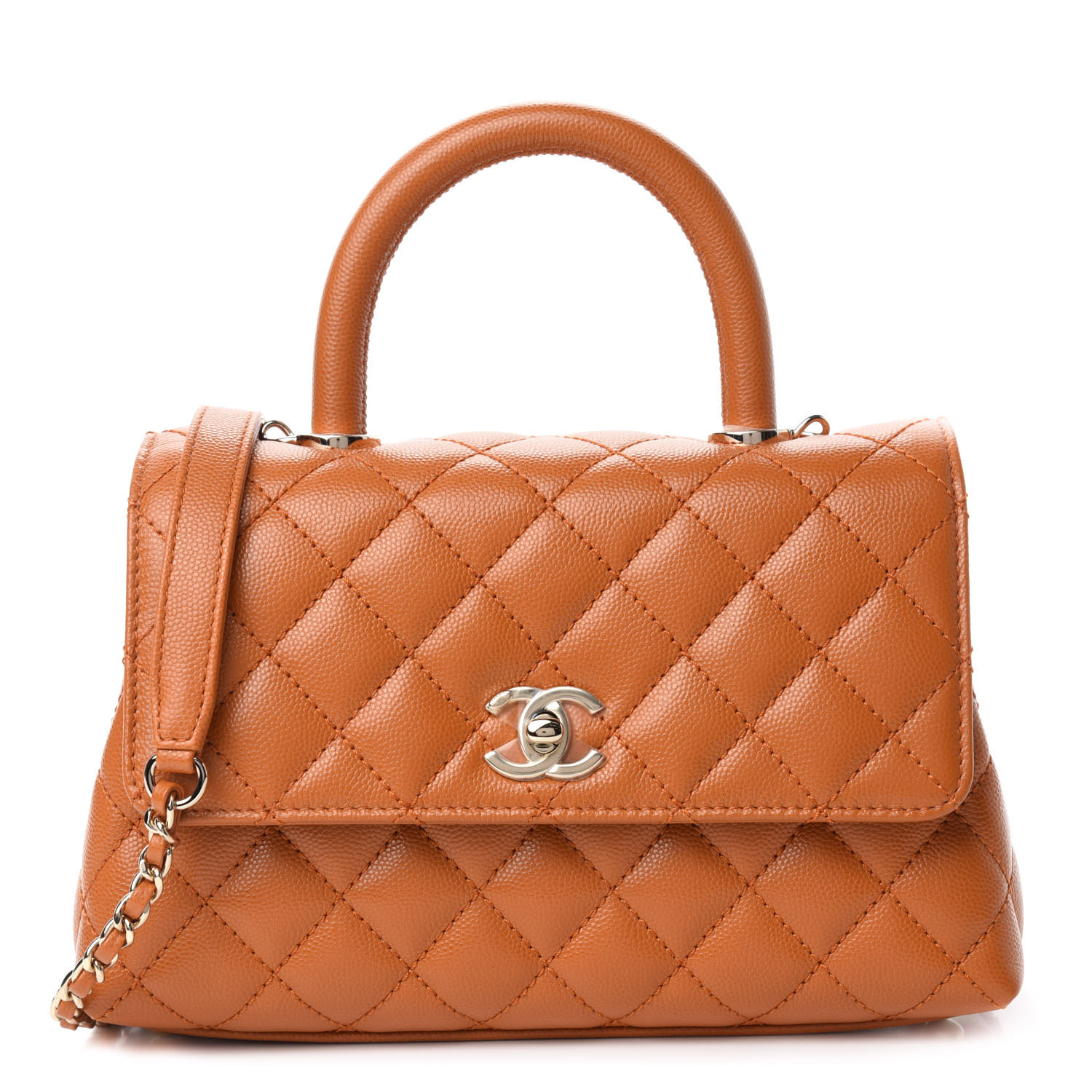 Chanel Caviar Quilted Mini Coco Handle Flap Caramel Fashionphile Chanel Caviar Quilted Mini Coco Handle Flap Caramel Fashionphile