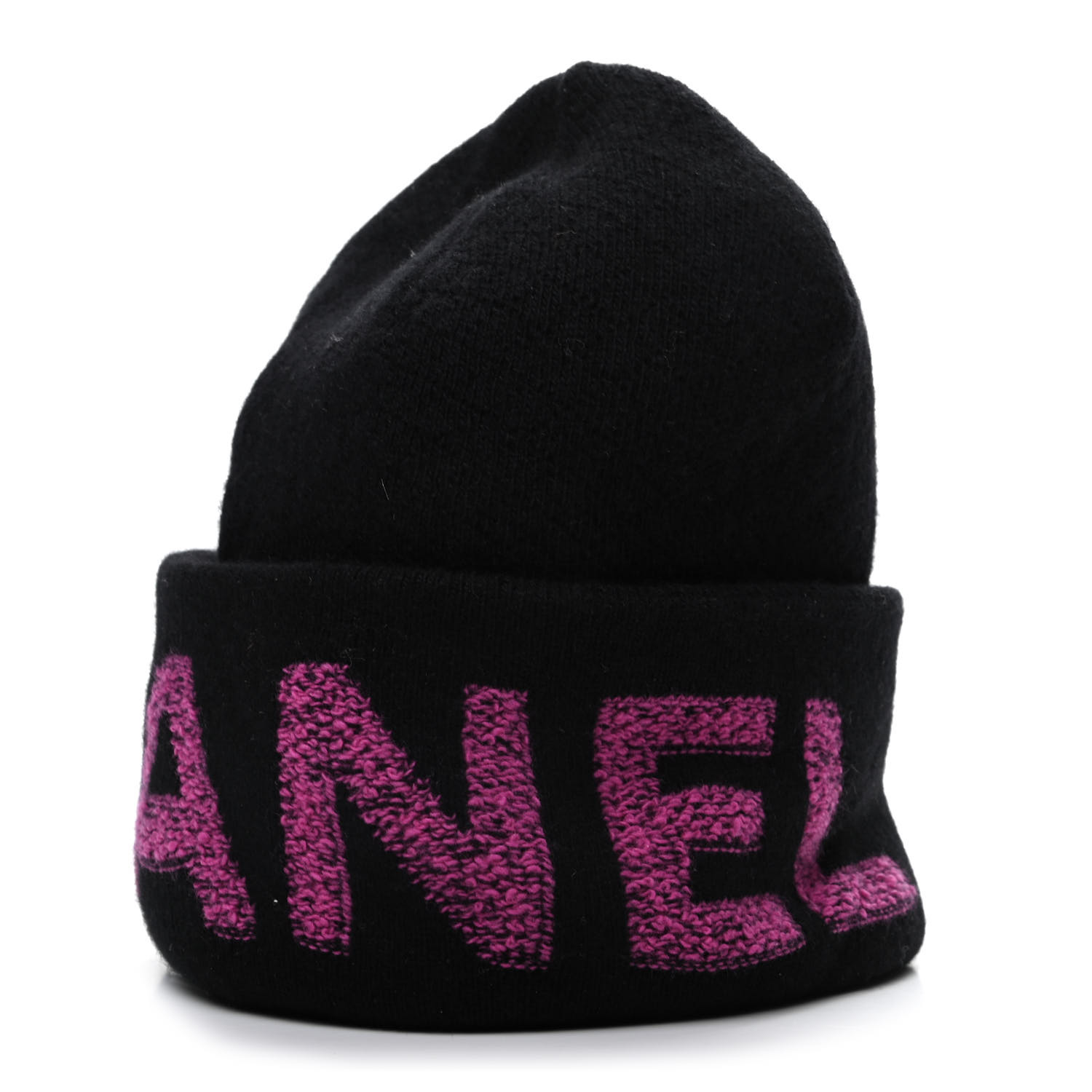chanel logo beanie hat