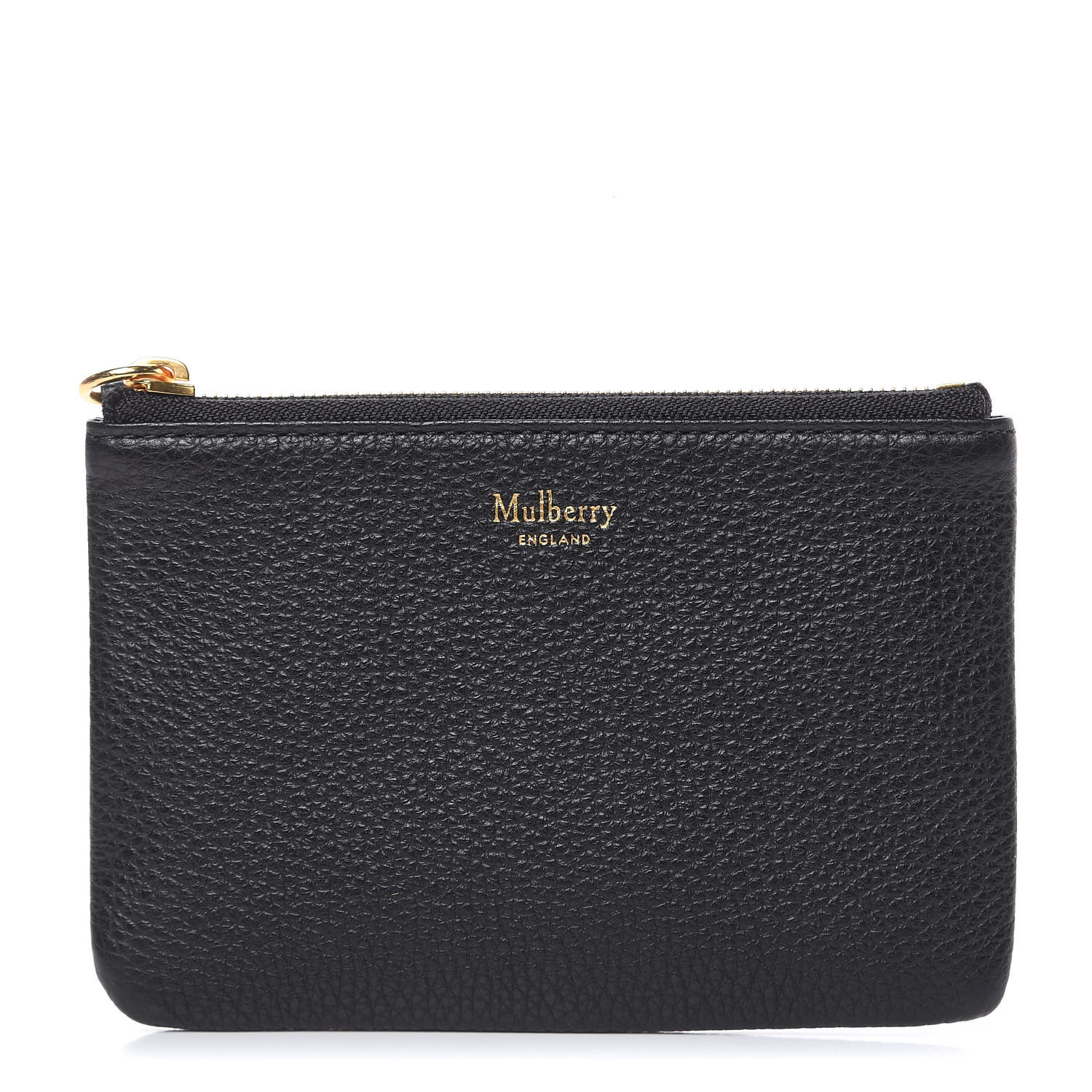 MULBERRY Small Classic Grain Zip Coin Pouch Black 429067