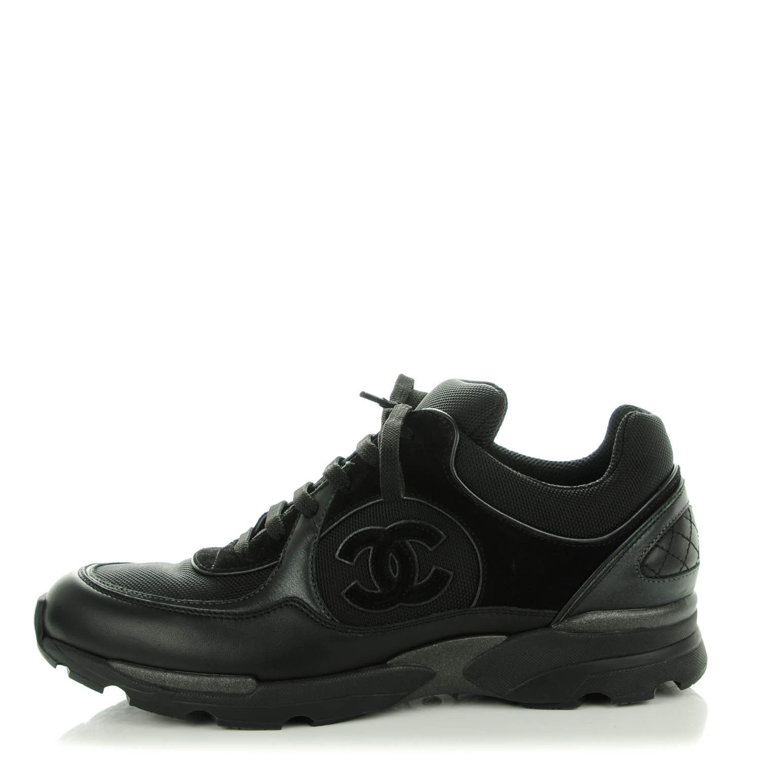 chanel calfskin womens logo sneakers