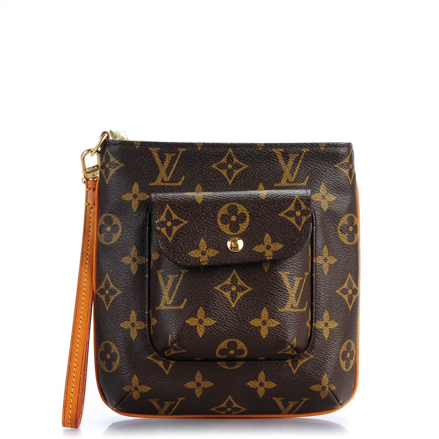 LOUIS VUITTON Monogram Partition Wristlet 142265