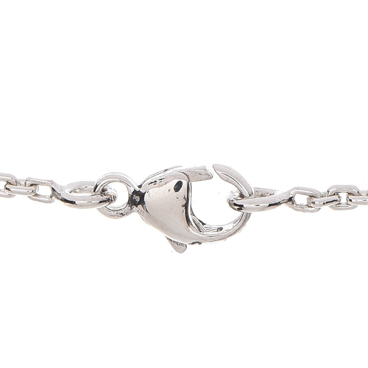 LOUIS VUITTON Sterling Silver Lockit Necklace 228192
