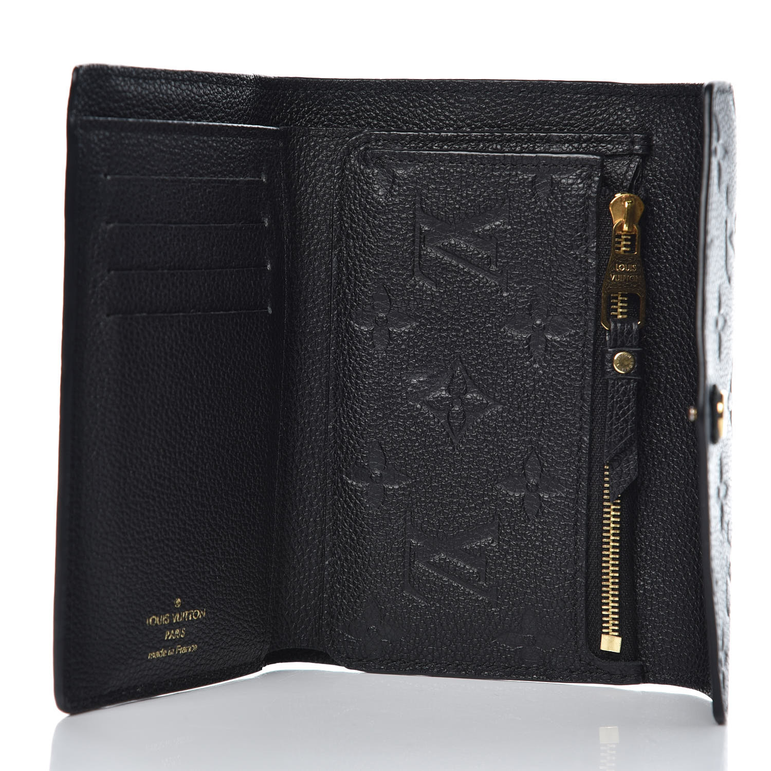 LOUIS VUITTON Empreinte Compact Curieuse Wallet Black 353666