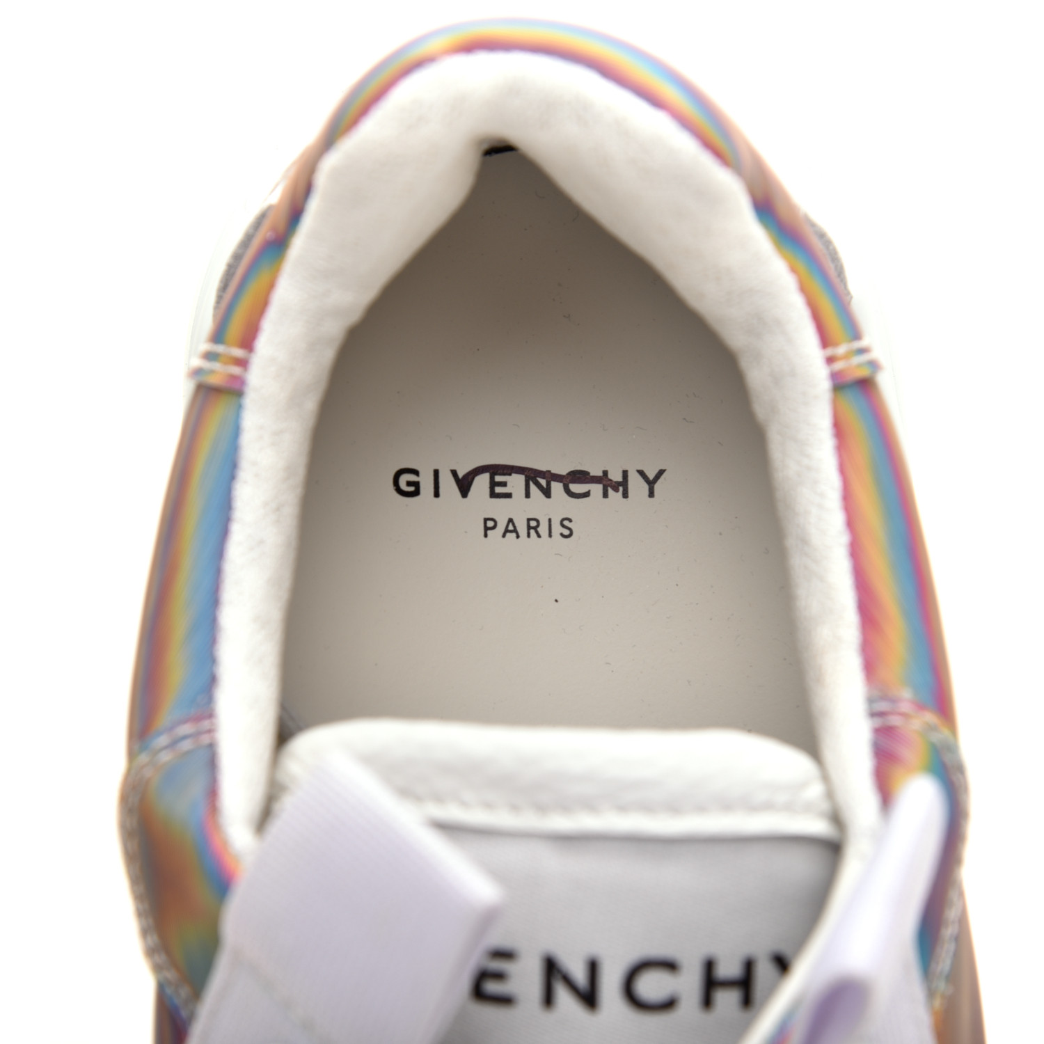 GIVENCHY Calfskin Wing Iridescent Low Top Sneakers 38.5 Multi 