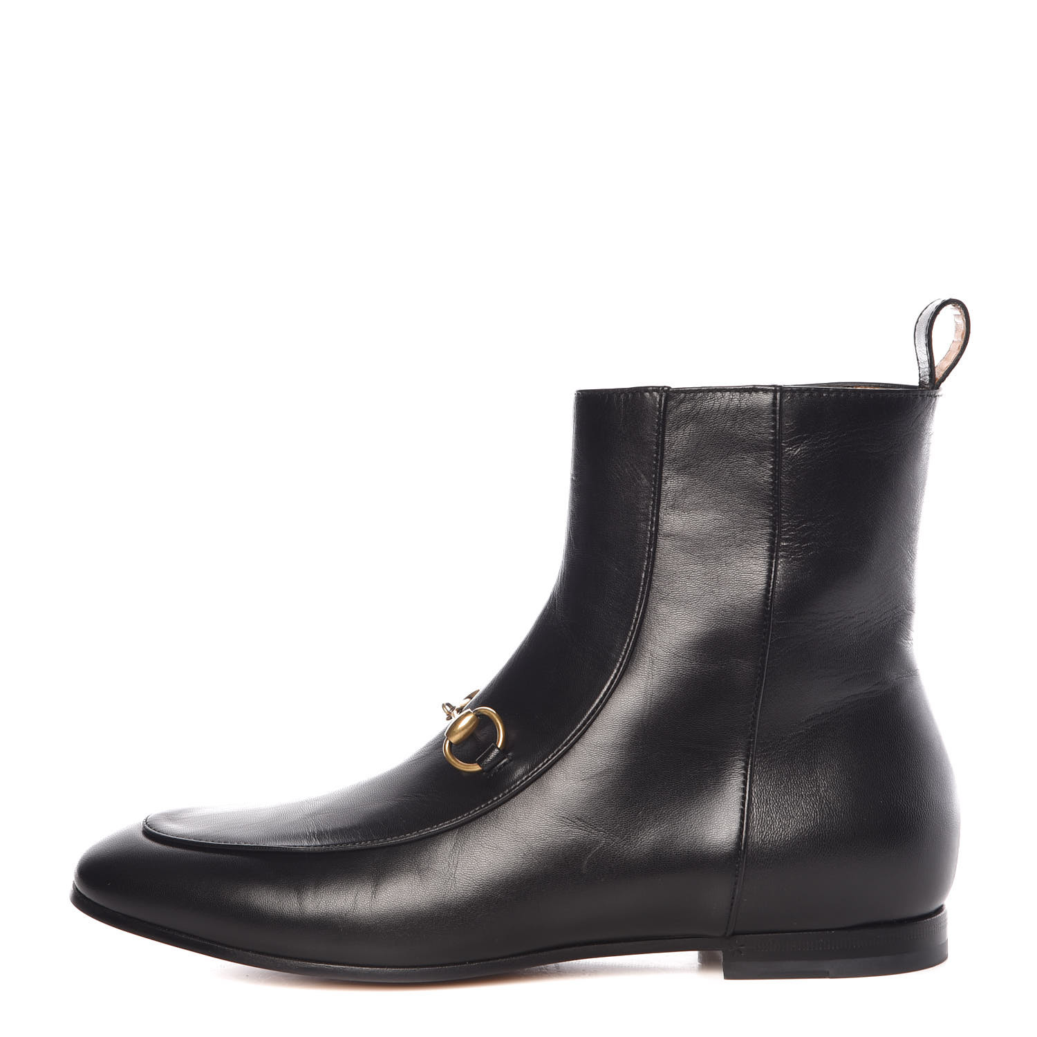 gucci women's black leather ankle boots