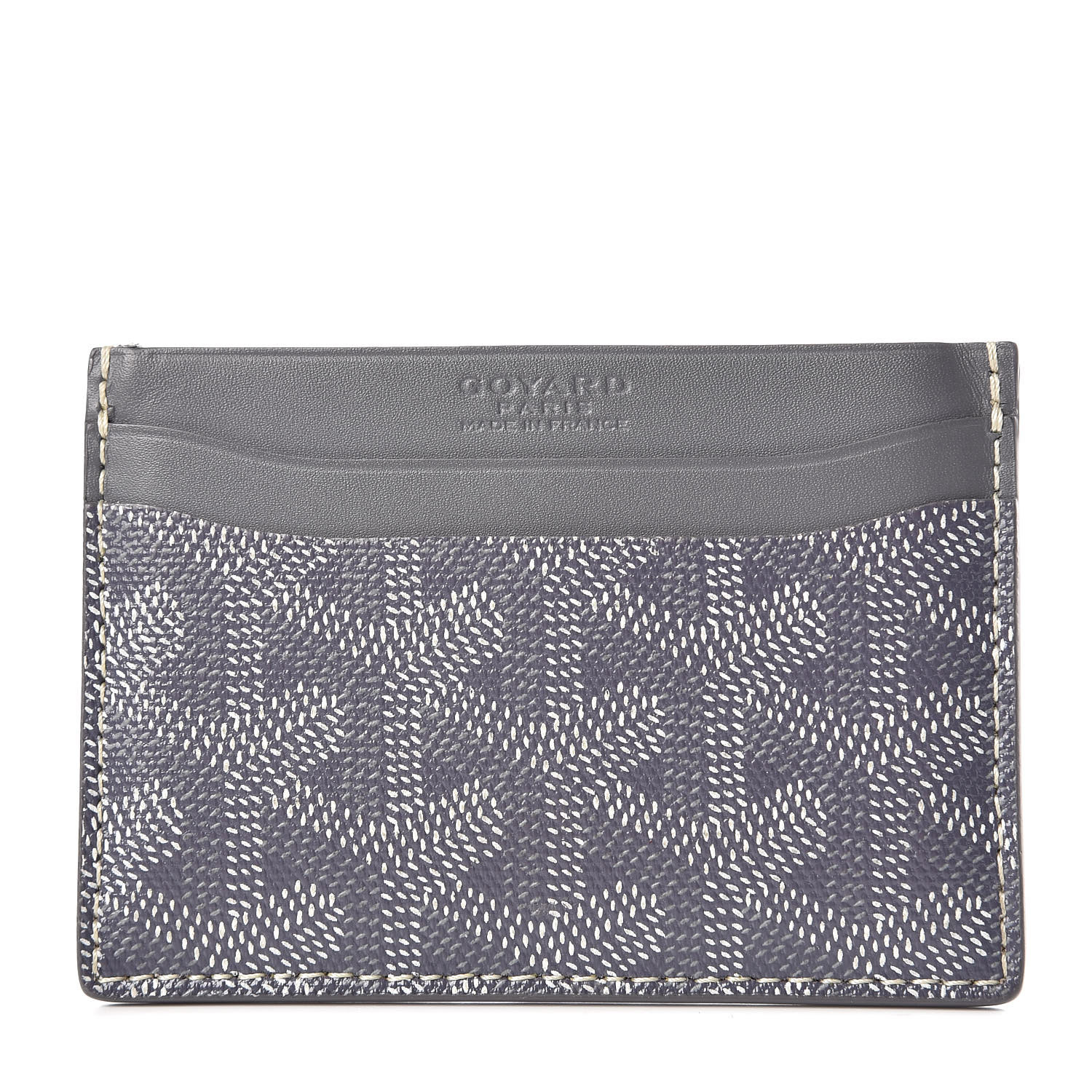 GOYARD Goyardine Saint Sulpice Card Holder Grey 387399