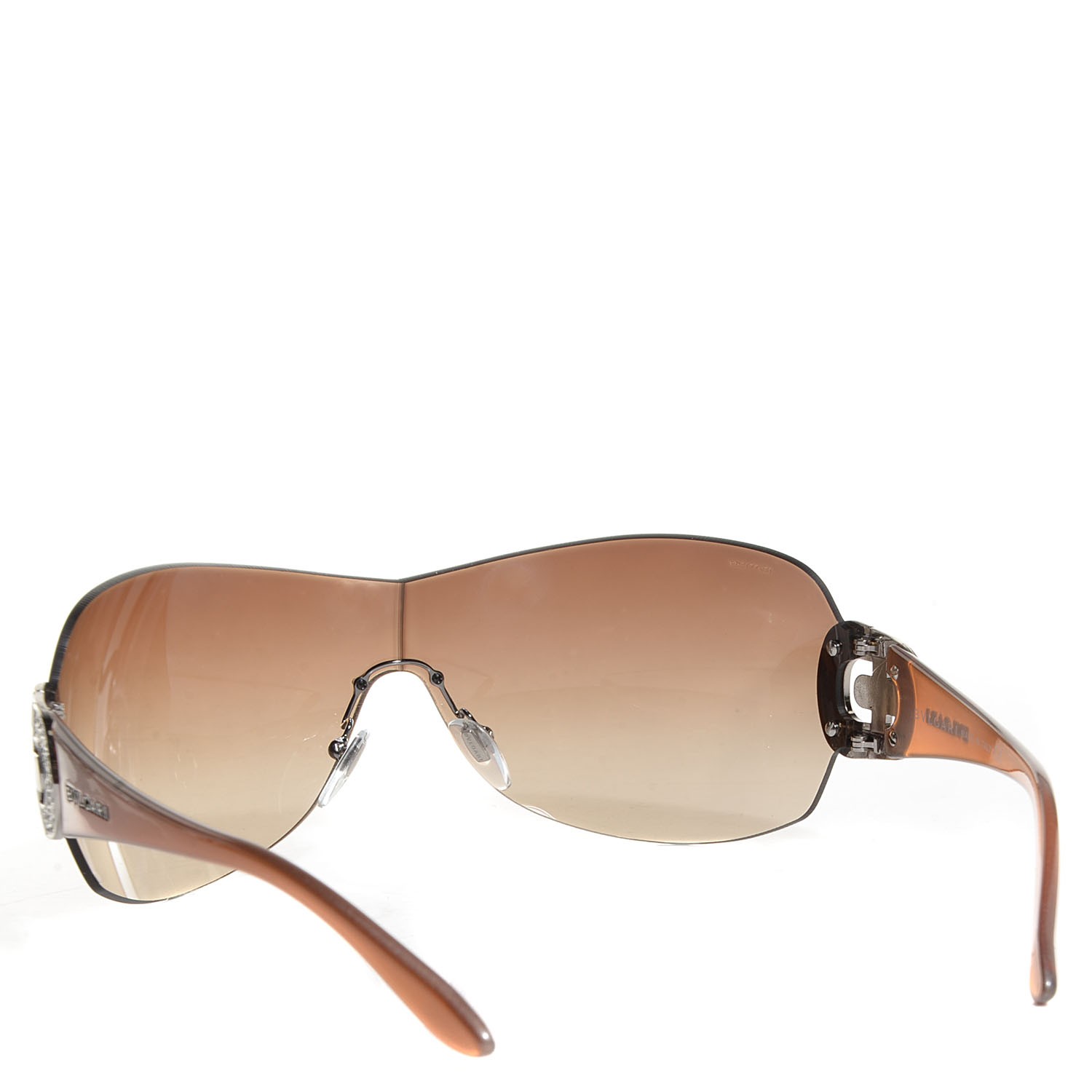 BULGARI Crystal Sunglasses 6007-B Brown 95851 | FASHIONPHILE
