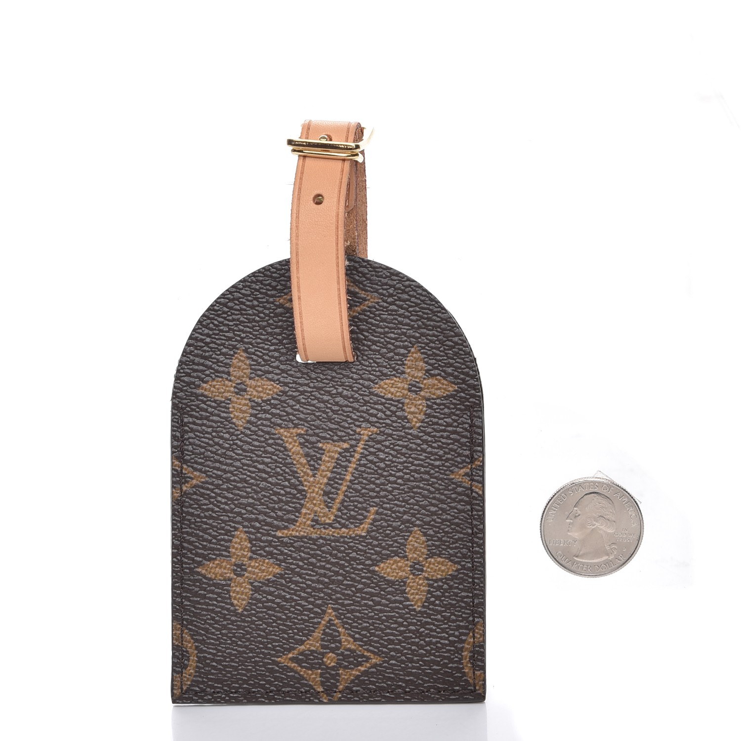 monogram luggage tag
