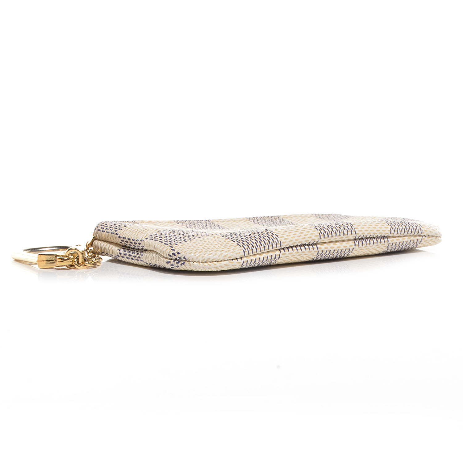 Louis Vuitton Key Pouch Damier Azur White/Blue in Canvas with Brass - US