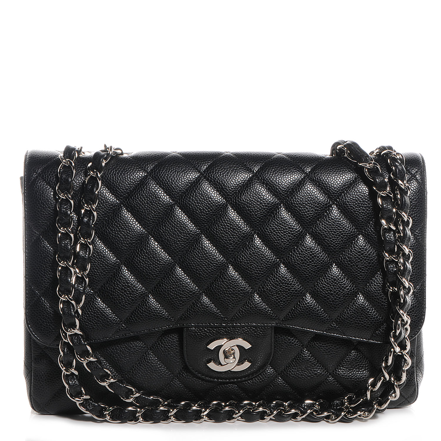 chanel single flap caviar