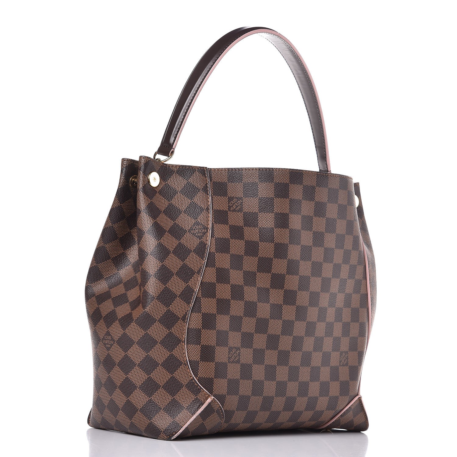 LOUIS VUITTON Damier Ebene Caissa Hobo Rose Ballerine 323473