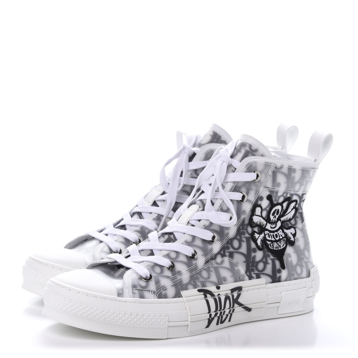 CHRISTIAN DIOR Canvas Oblique Shawn Bee Mens B23 High Top Sneakers 42 ...